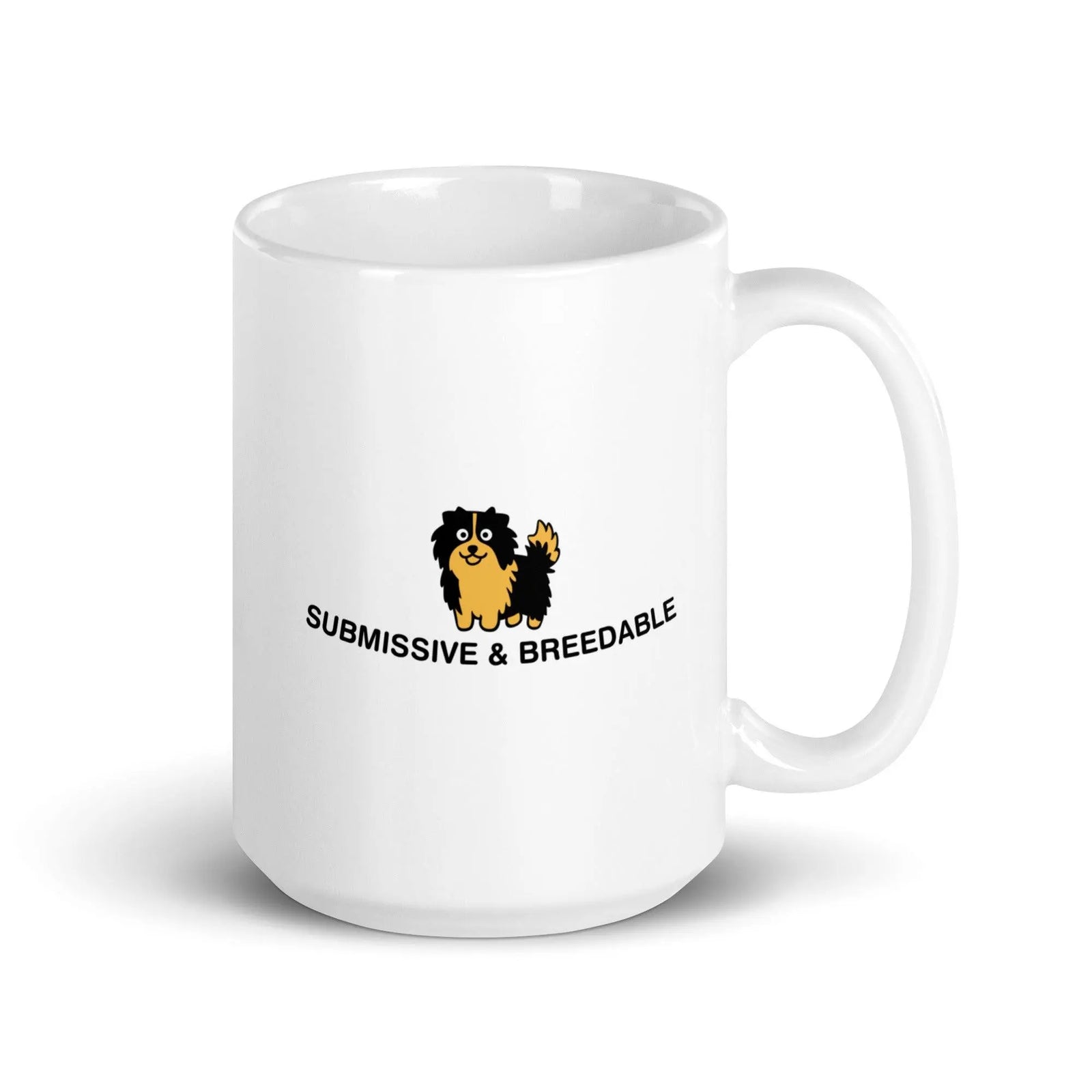 Submissive and Breedable White glossy mug - Orbital Clothing