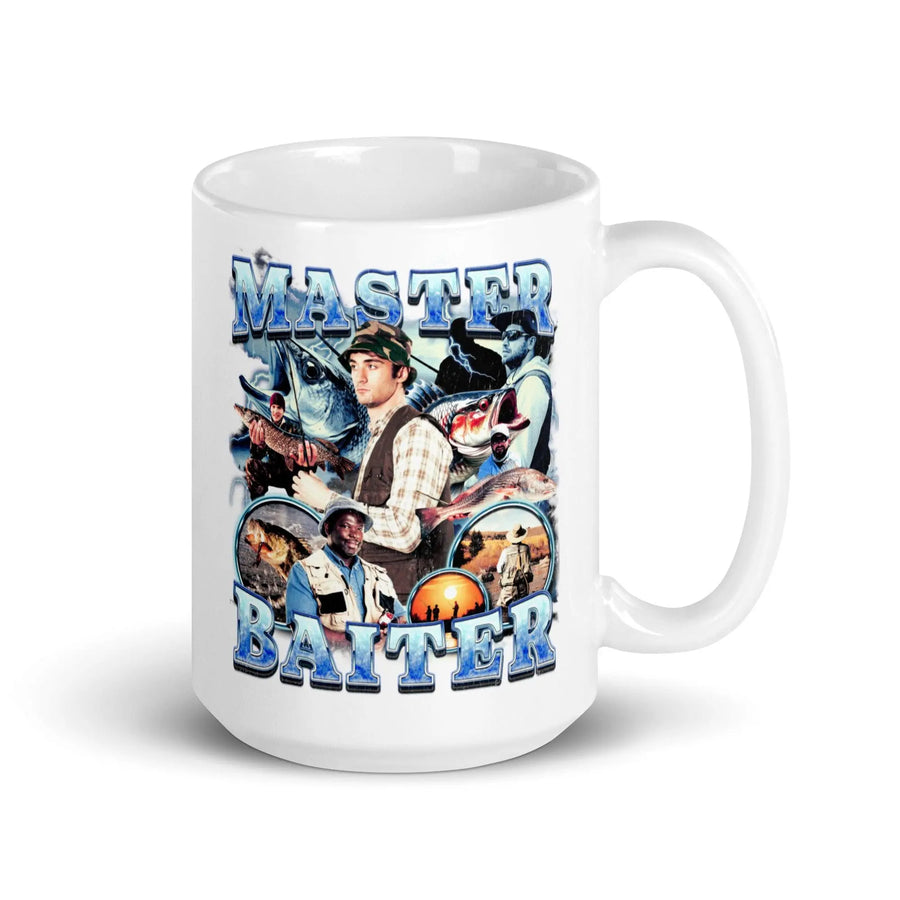 Master Baiter White glossy mug - Orbital Clothing