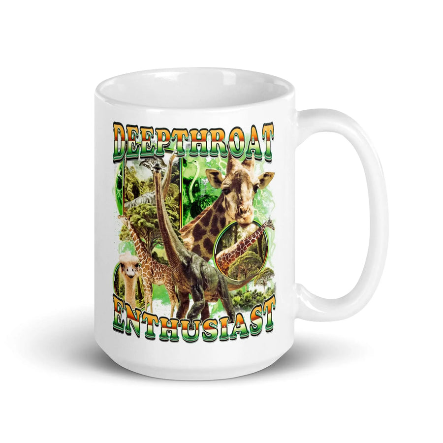 Deepthroat Enthusiast White glossy mug - Orbital Clothing