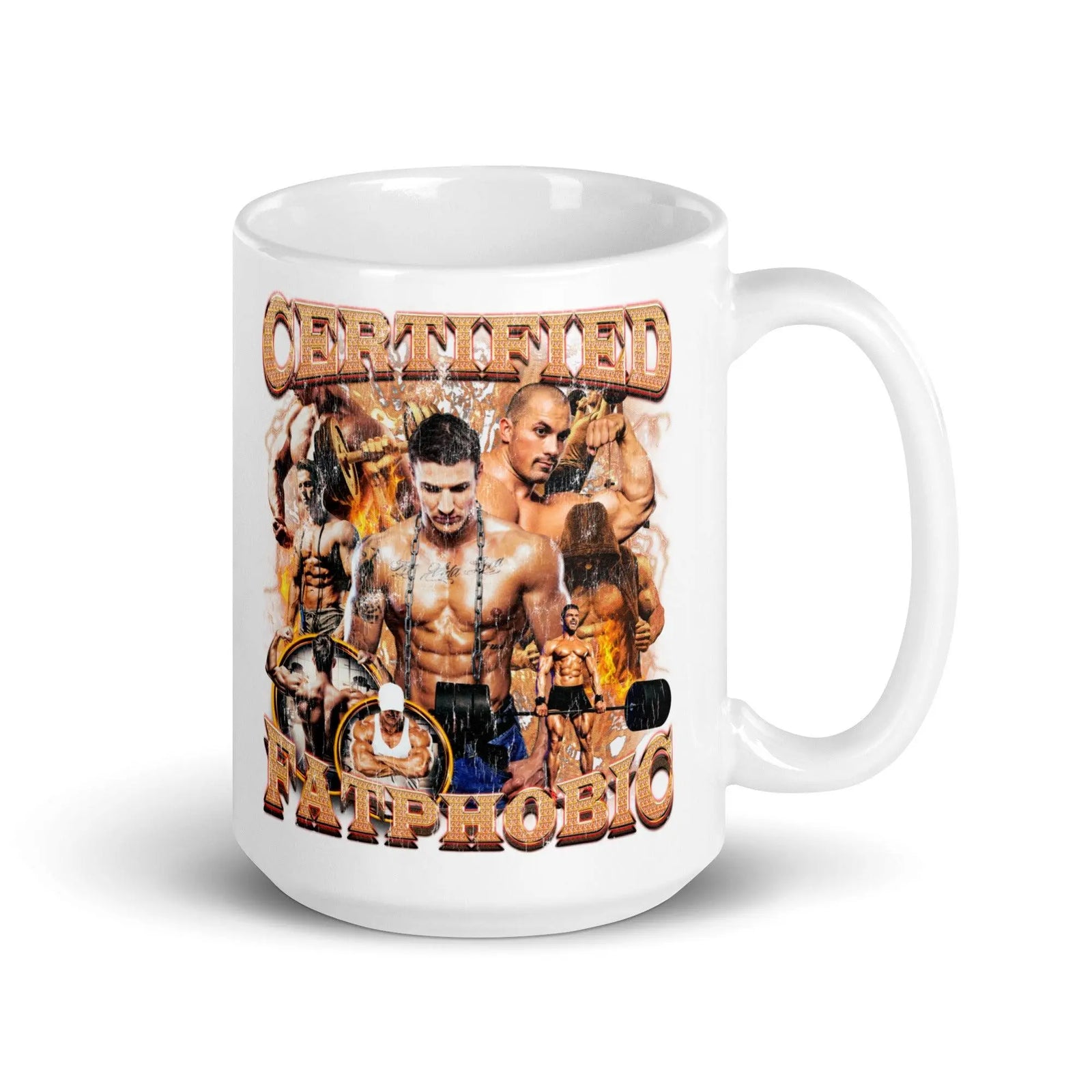 Certified Fatphobic White glossy mug - Orbital Clothing