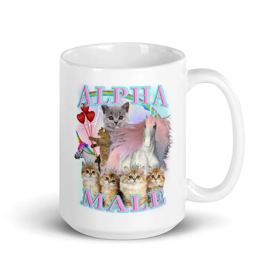 Alpha Male OG Design! White glossy mug - Orbital Clothing