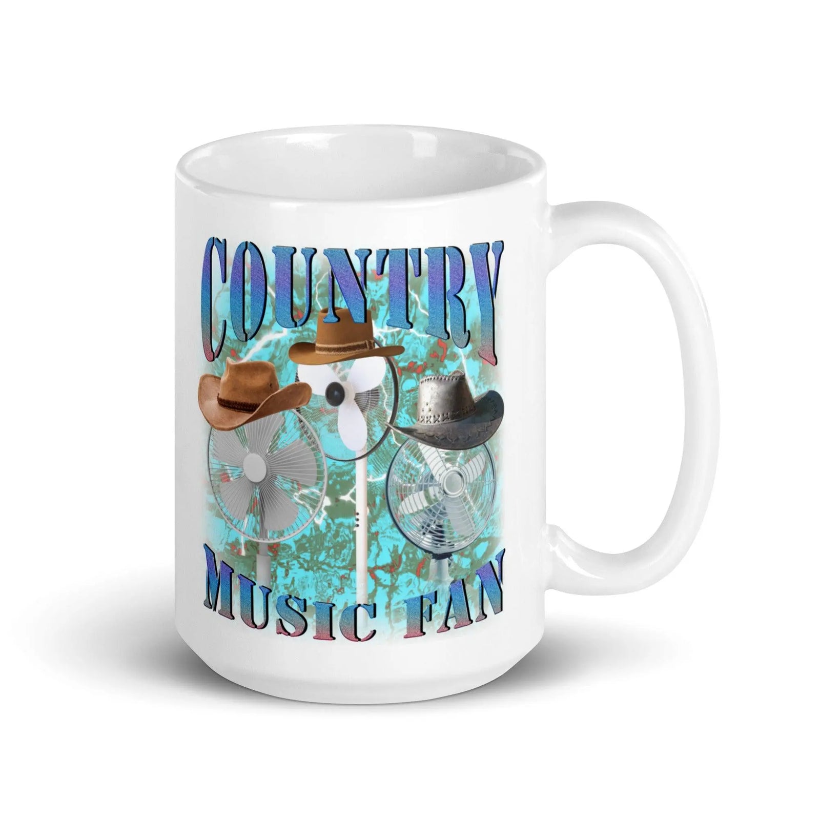 Country Music Fan White glossy mug - Orbital Clothing