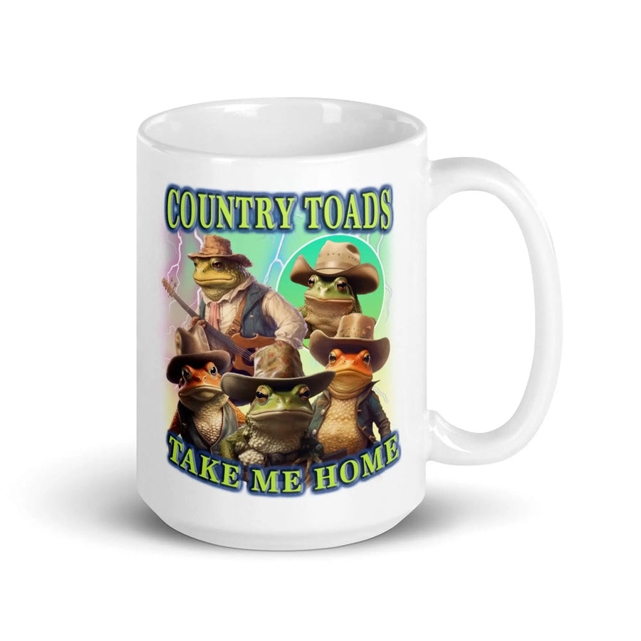 Country Toads Take me Home White glossy mug - Orbital Clothing