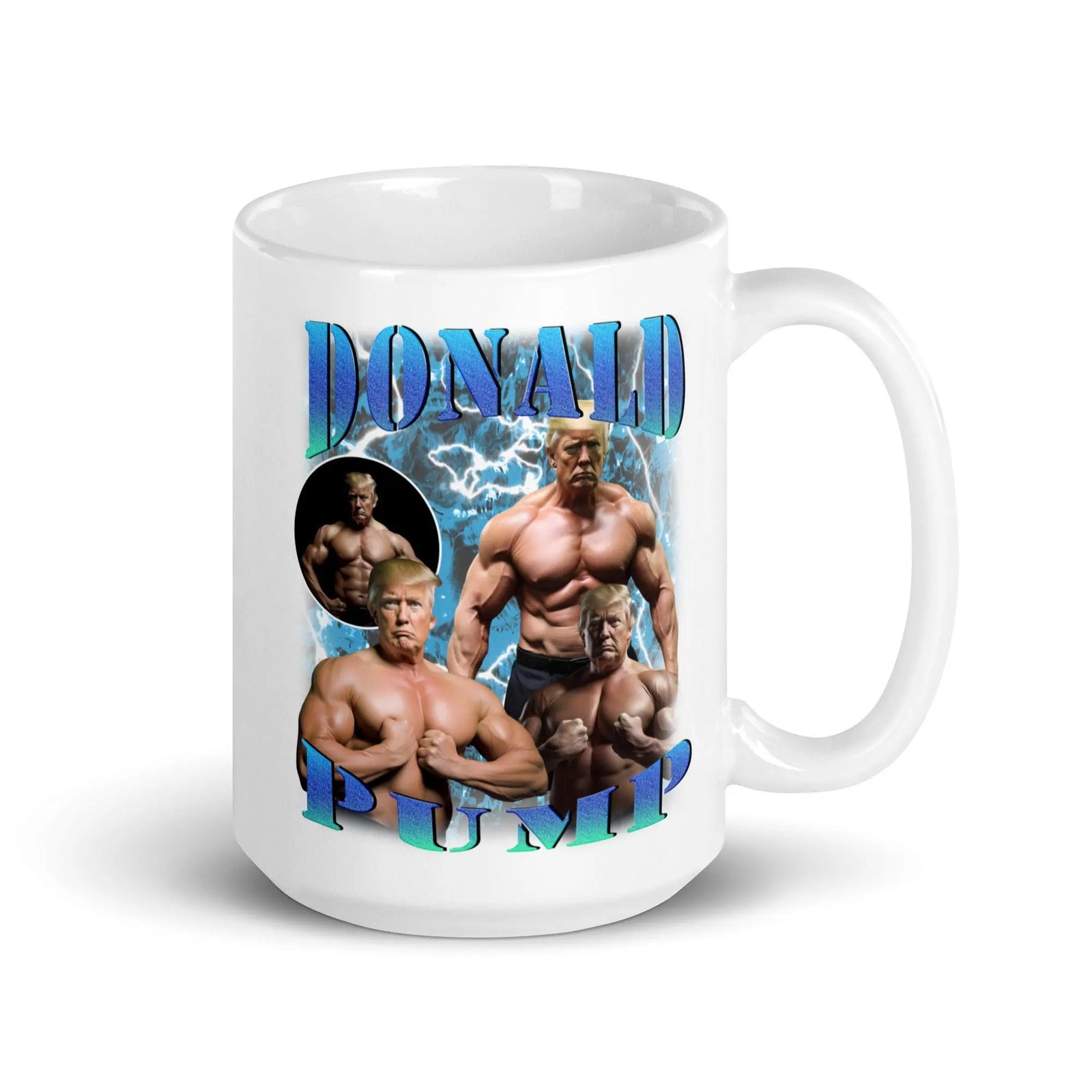 Donald Pump White glossy mug - Orbital Clothing
