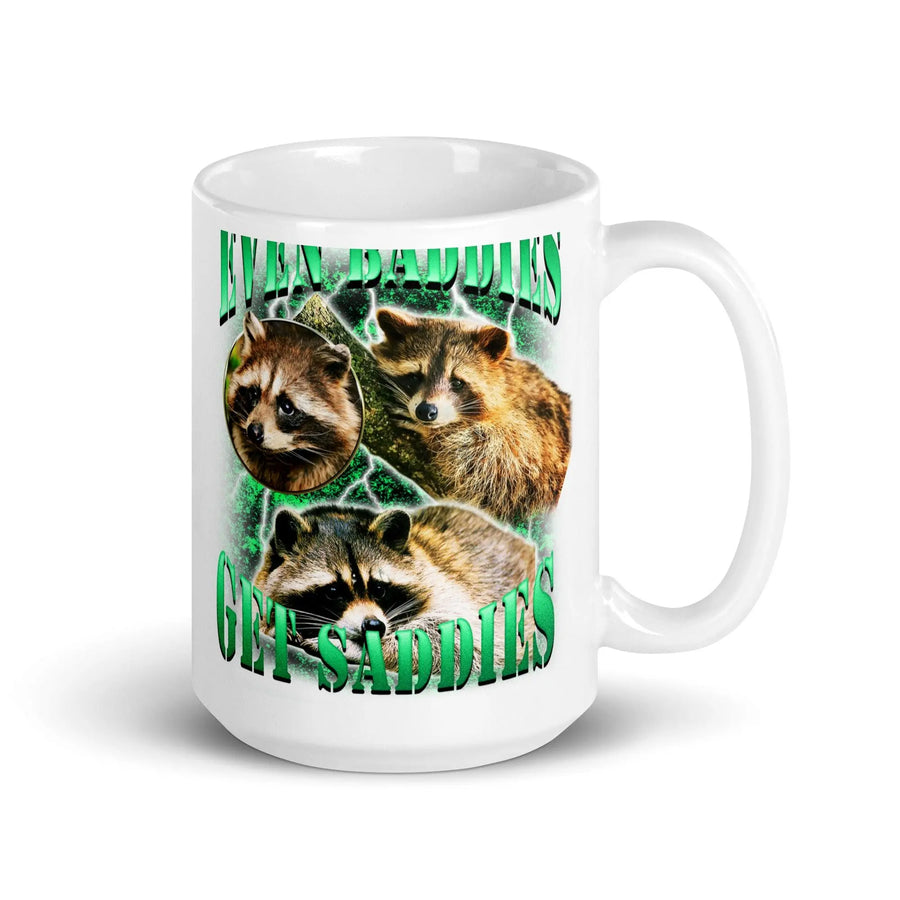 Even Baddies Get Saddies White glossy mug - Orbital Clothing