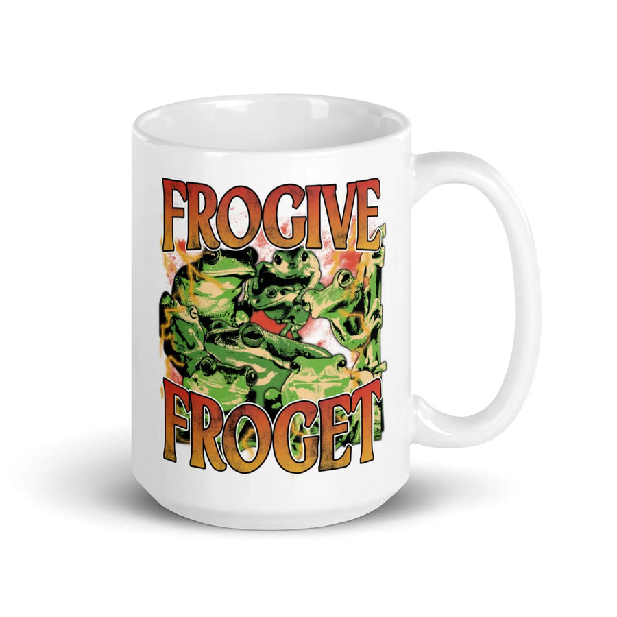Frogive Forget White glossy mug - Orbital Clothing