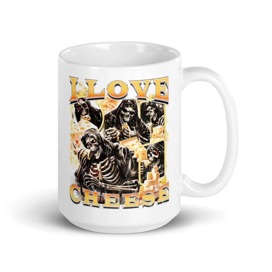 I Love Cheese White glossy mug - Orbital Clothing