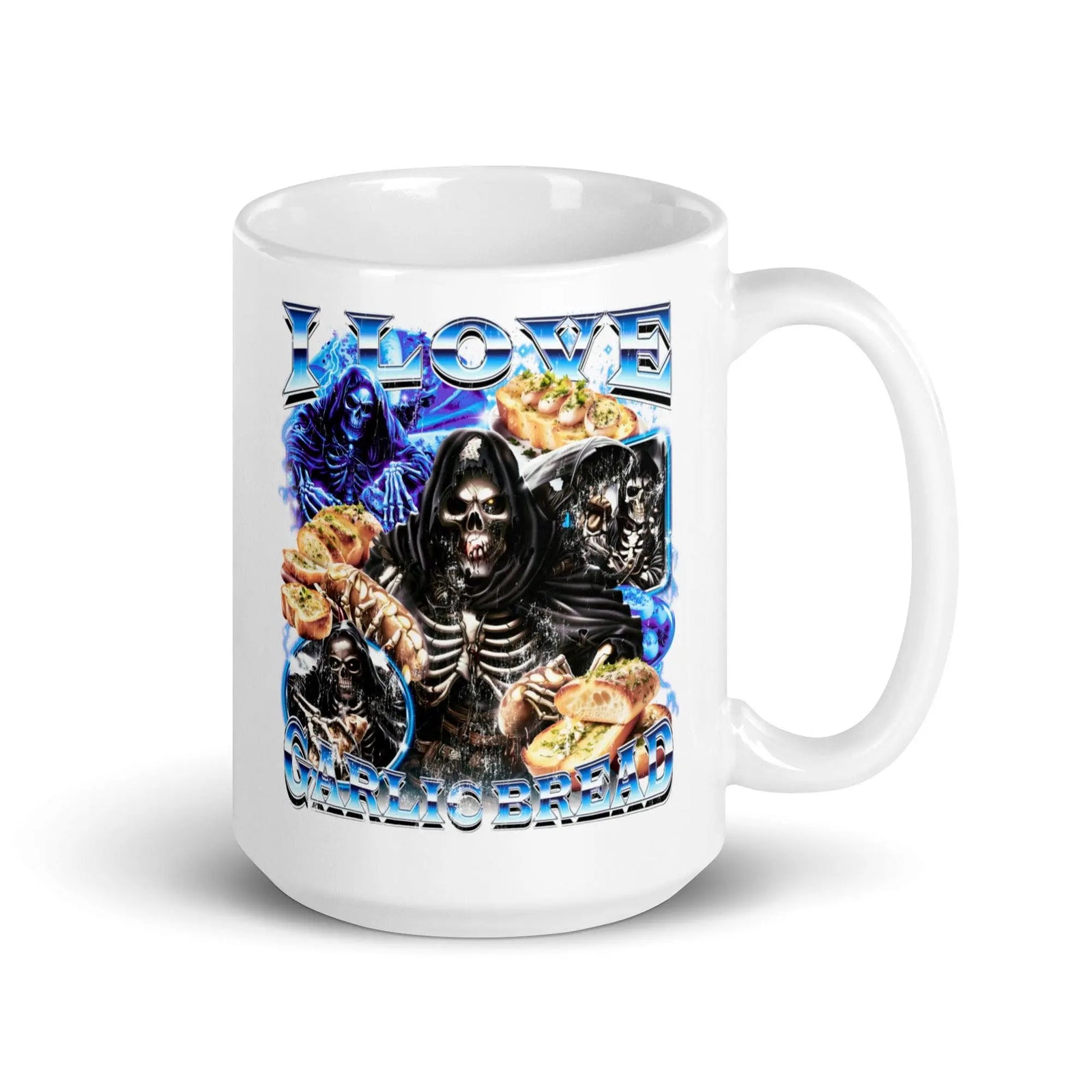 I Love Garlic Bread White glossy mug - Orbital Clothing