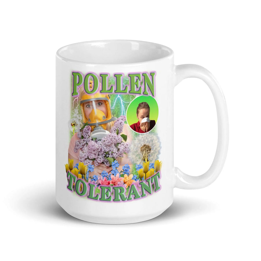 Pollen tolerant White glossy mug - Orbital Clothing