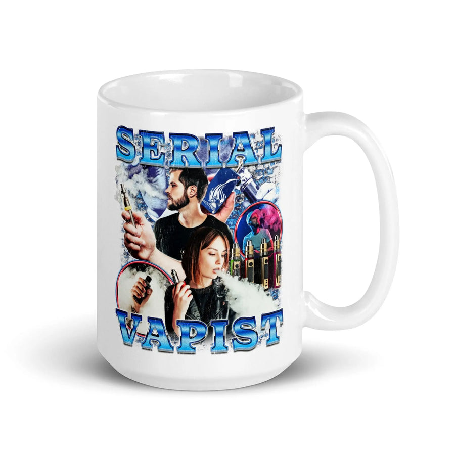 Serial Vapist White glossy mug - Orbital Clothing