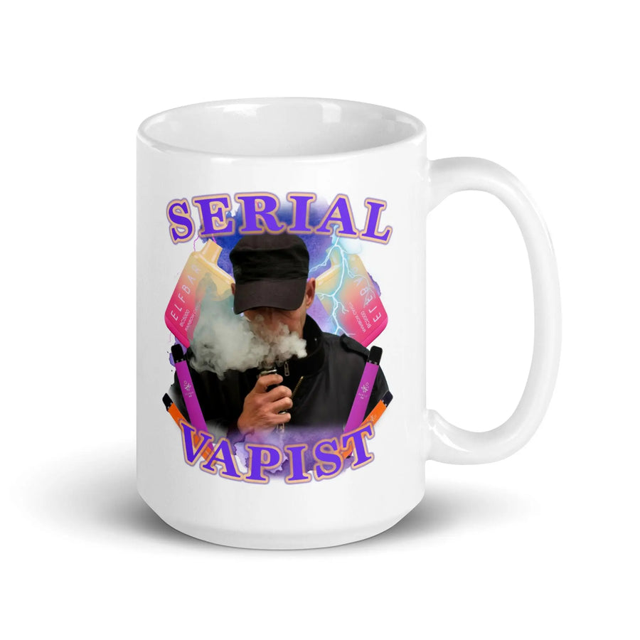 Serial Vapist White glossy mug - Orbital Clothing