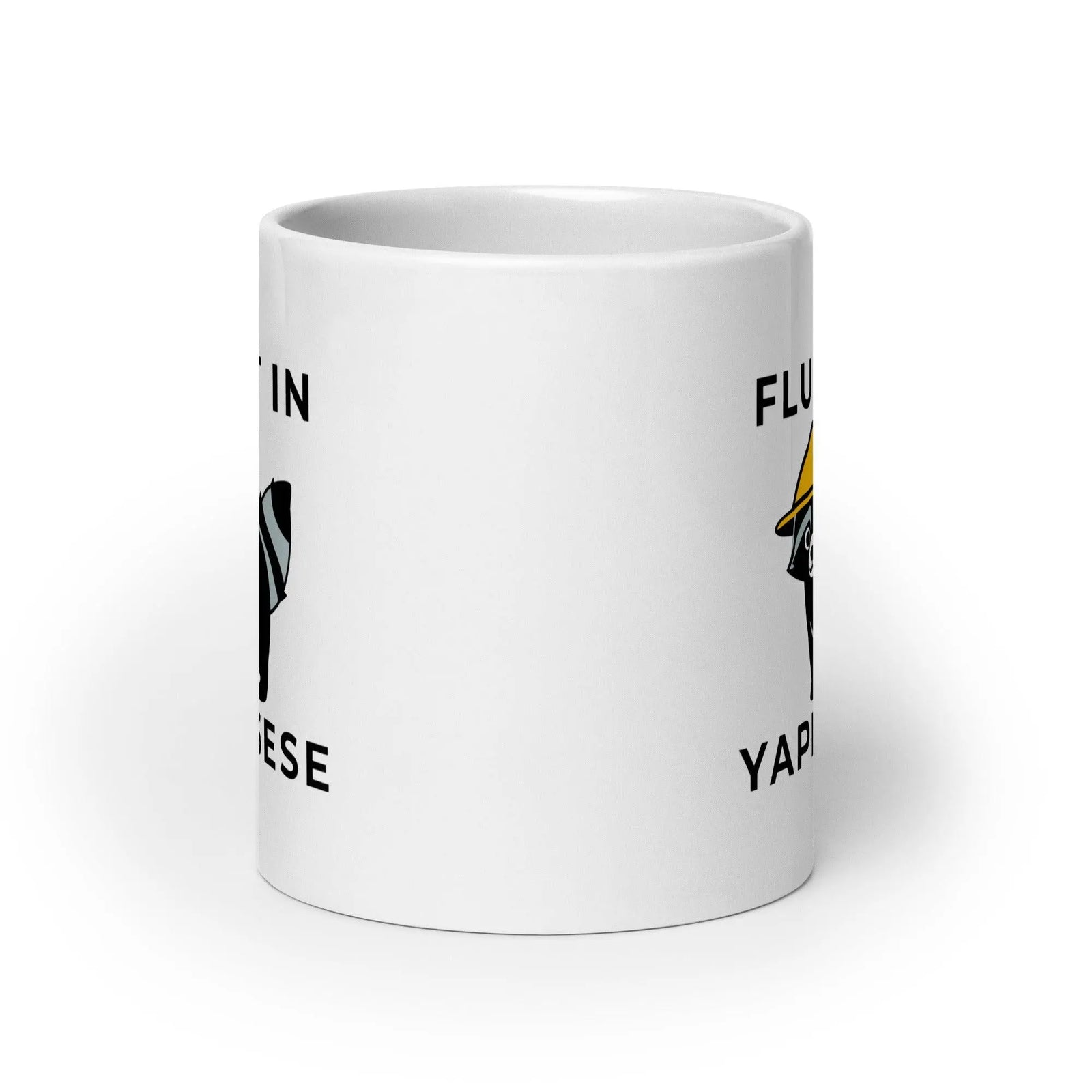 Fluent in Yapenese White glossy mug - Orbital Clothing
