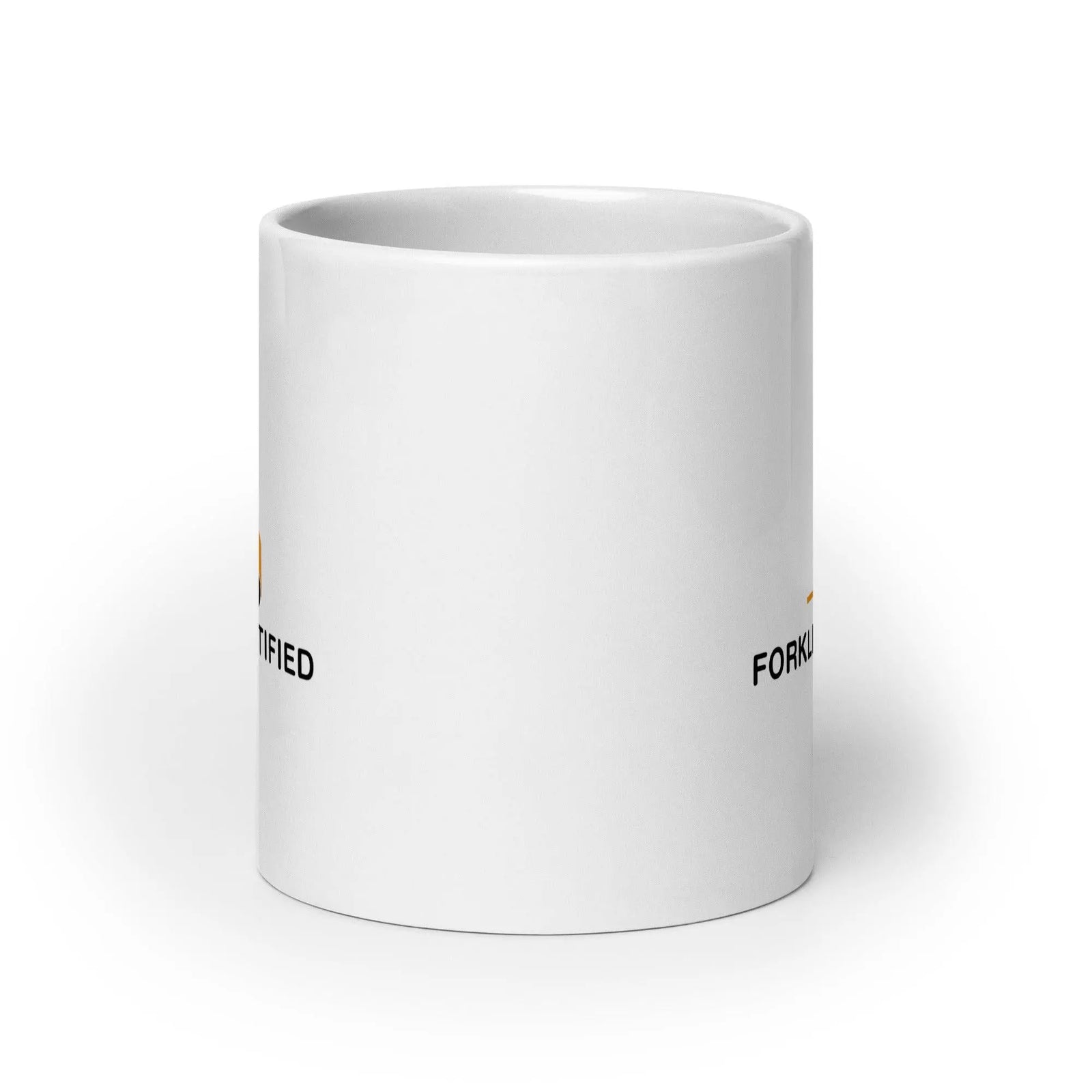 Forklift Certified White glossy mug - Orbital Clothing