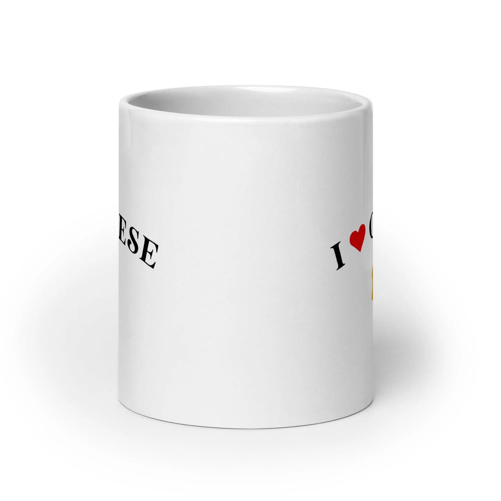 I Love Cheese White glossy mug - Orbital Clothing
