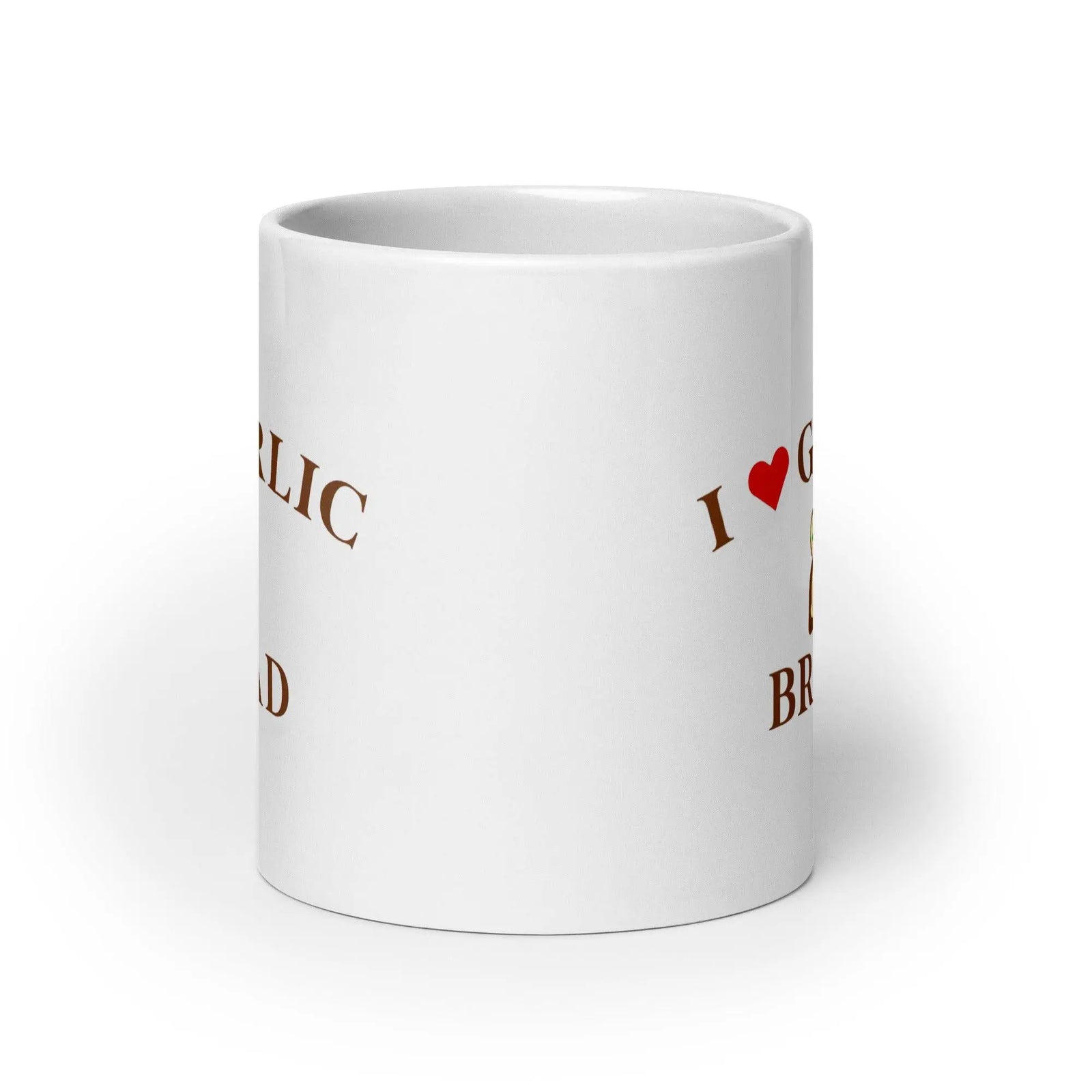I Love Garlic Bread White glossy mug - Orbital Clothing