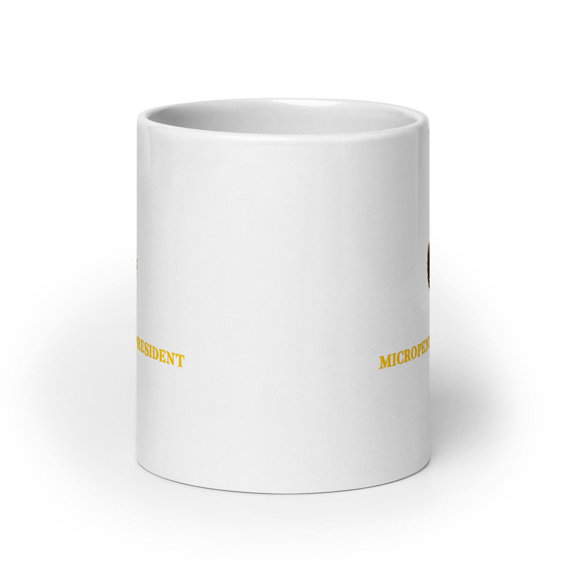Micropenis Club President White glossy mug - Orbital Clothing