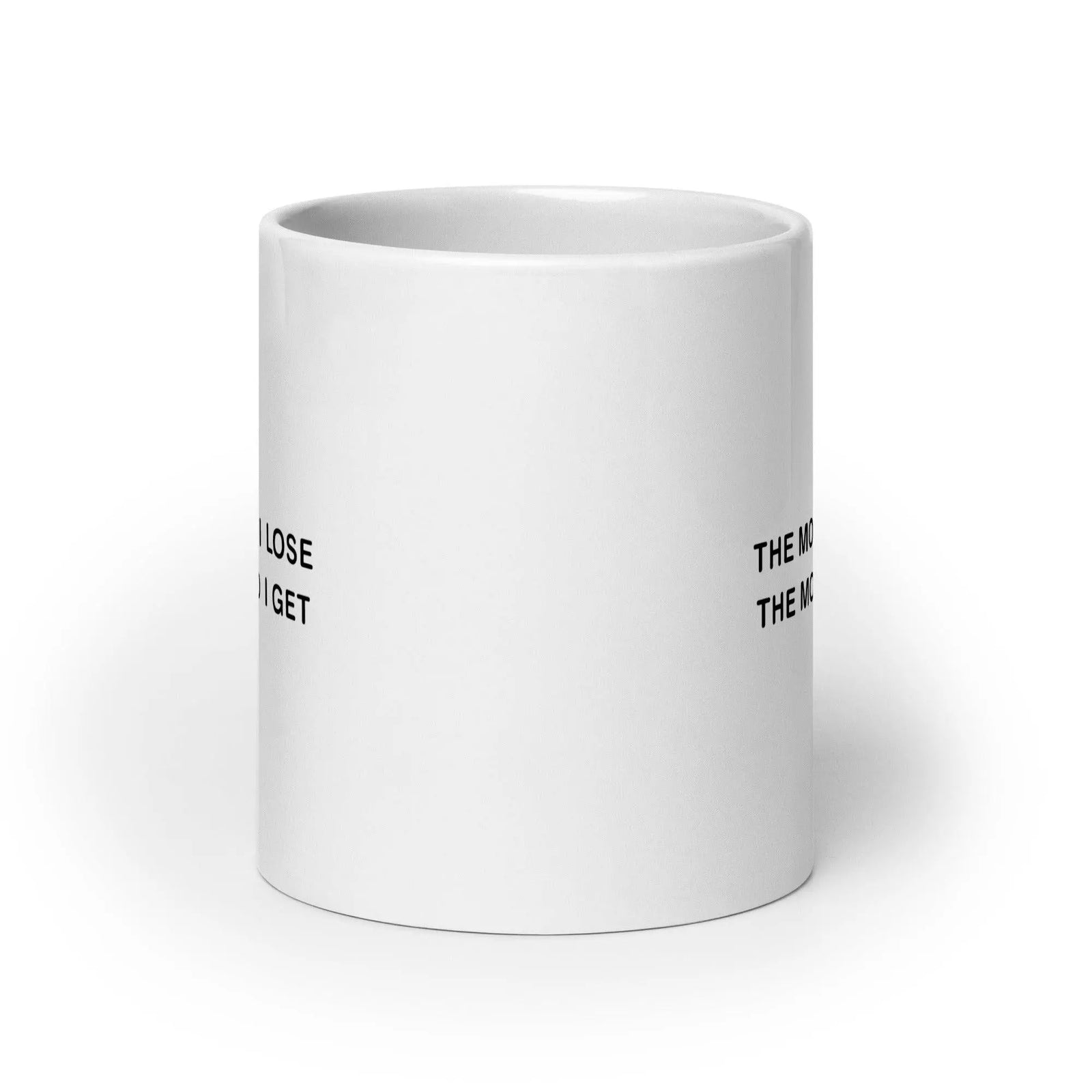 The More Hair I Lose The More Head I Get White glossy mug - Orbital Clothing