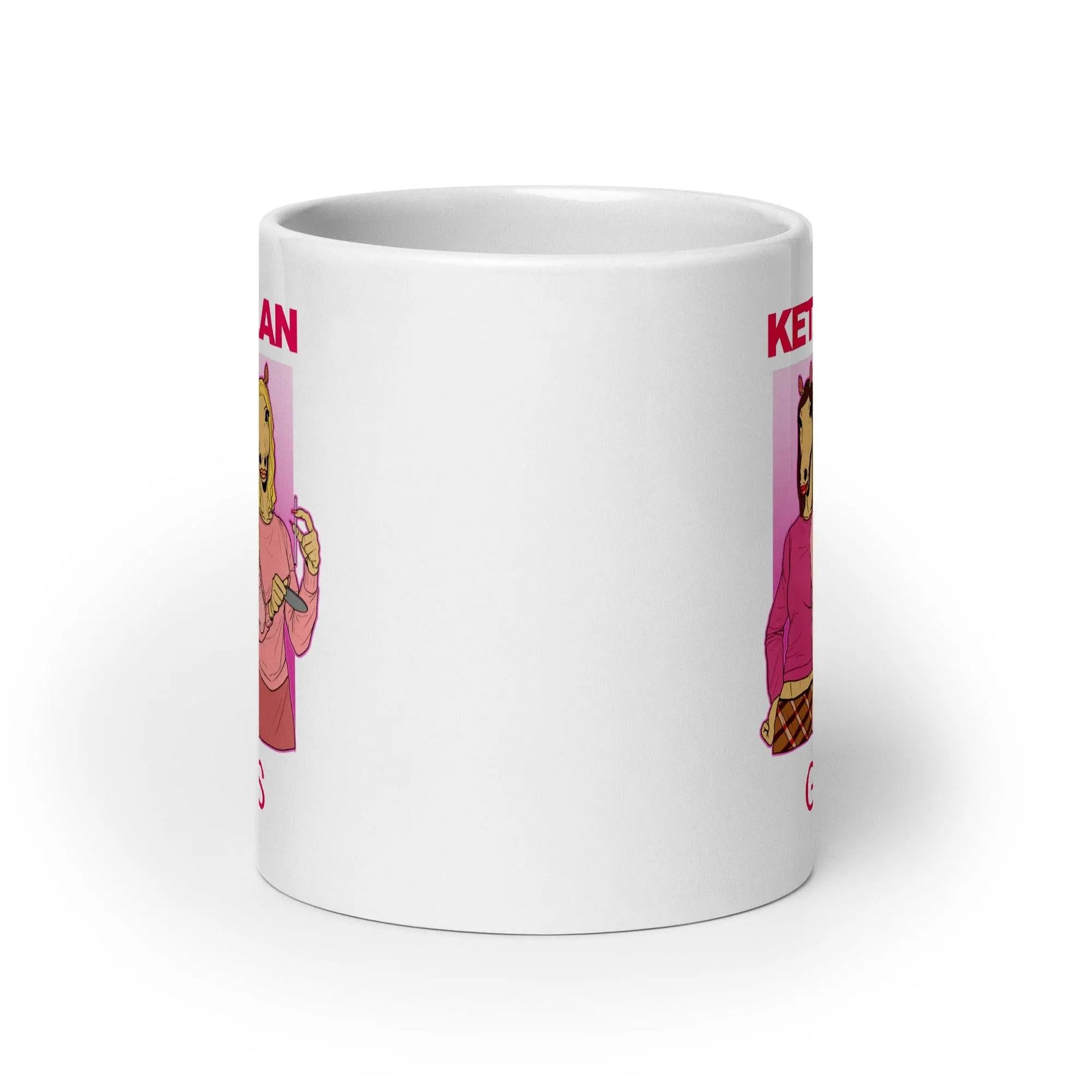 Ketamean Girls White glossy mug - Orbital Clothing