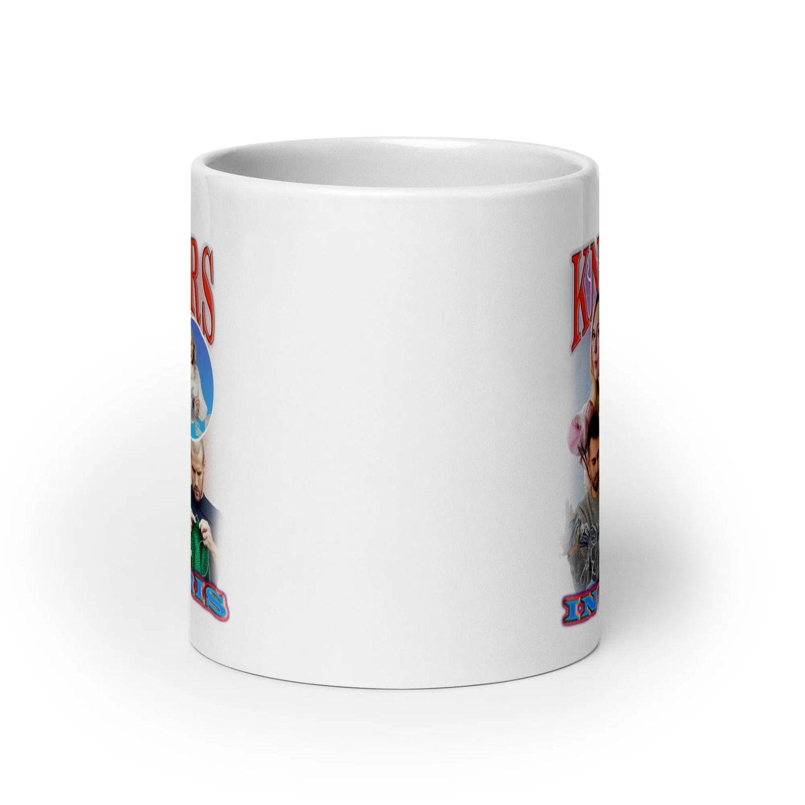 Knitters in Paris White glossy mug - Orbital Clothing