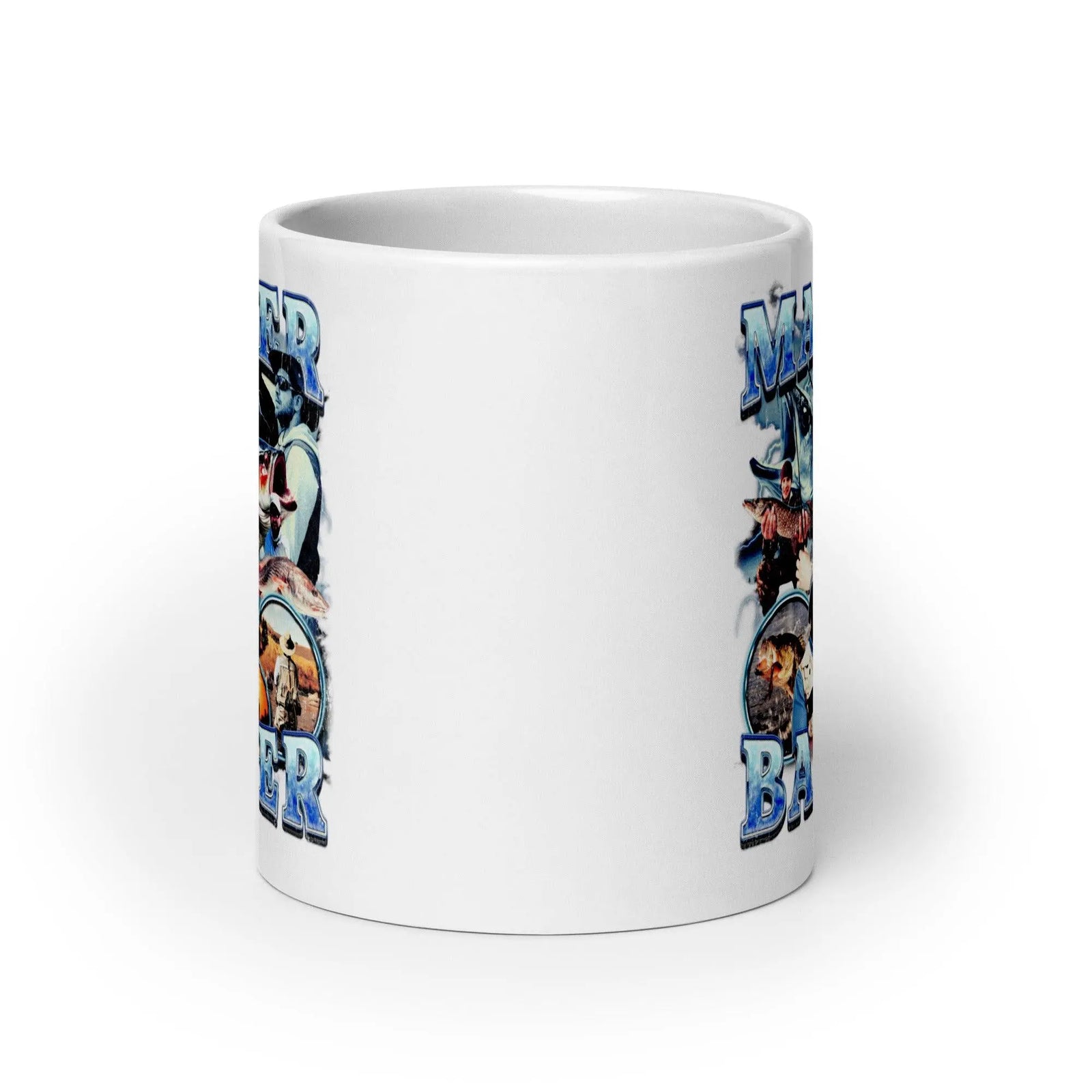 Master Baiter White glossy mug - Orbital Clothing