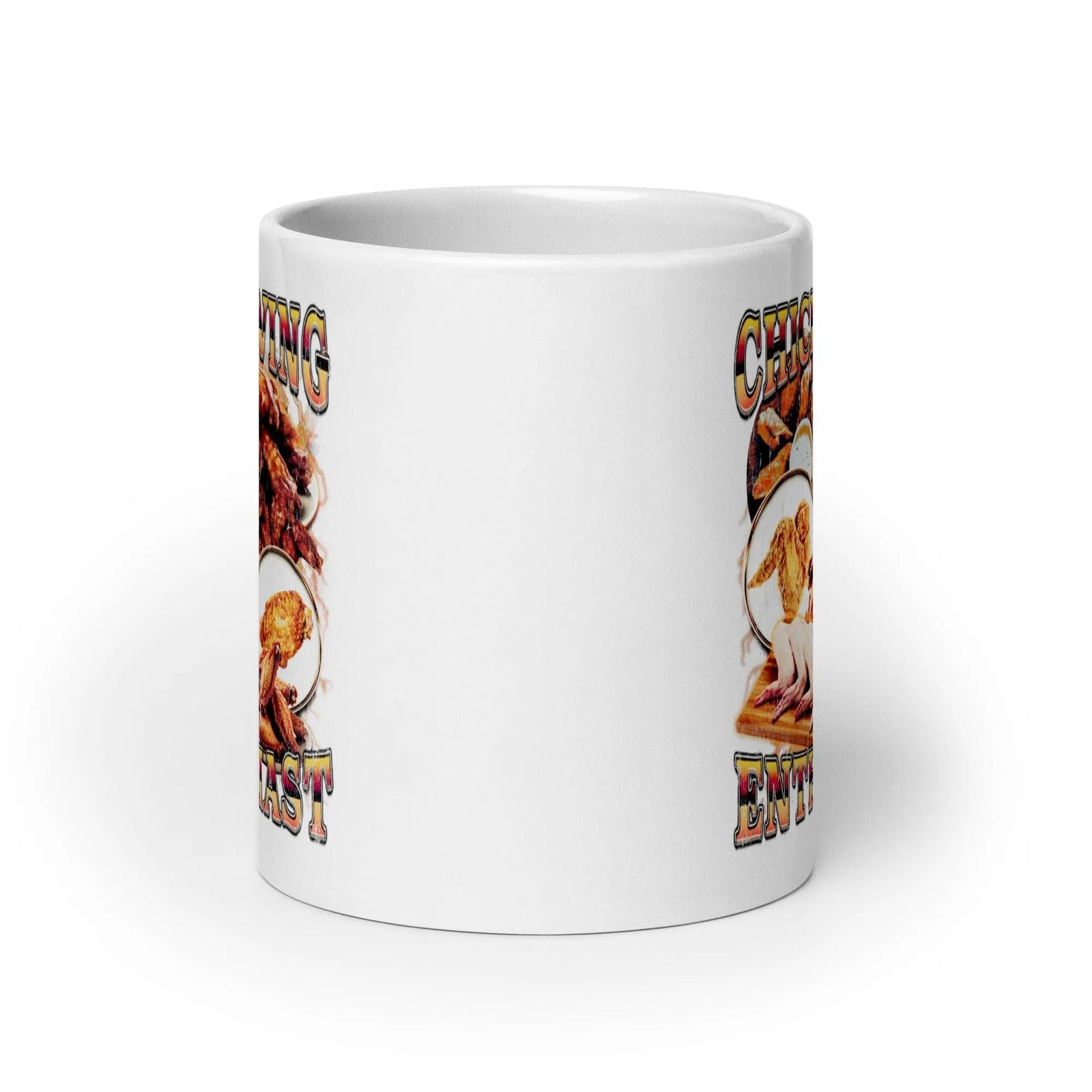 Chicken-Wing-Enthusiast White glossy mug - Orbital Clothing