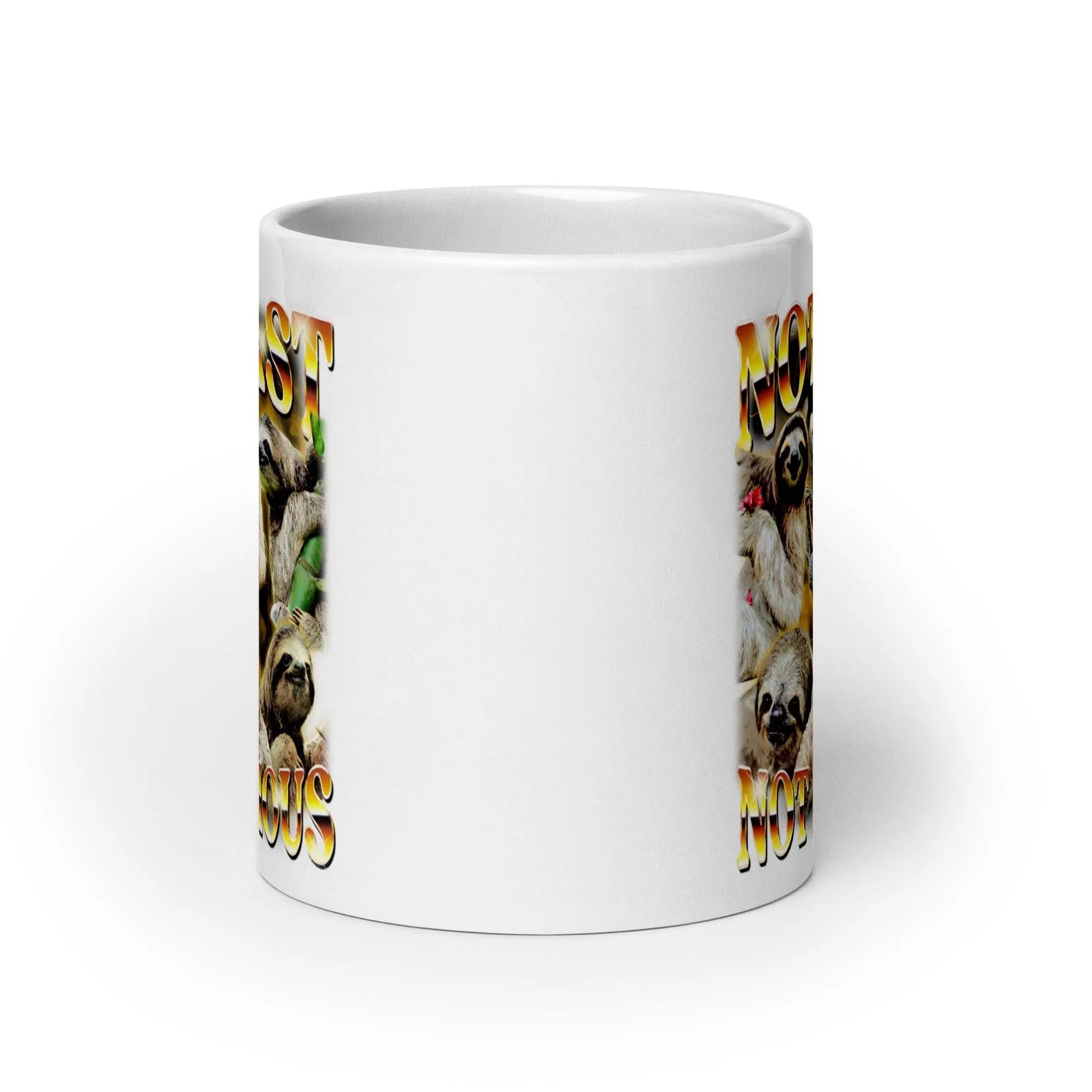 Not Fast Not Furious White glossy mug - Orbital Clothing