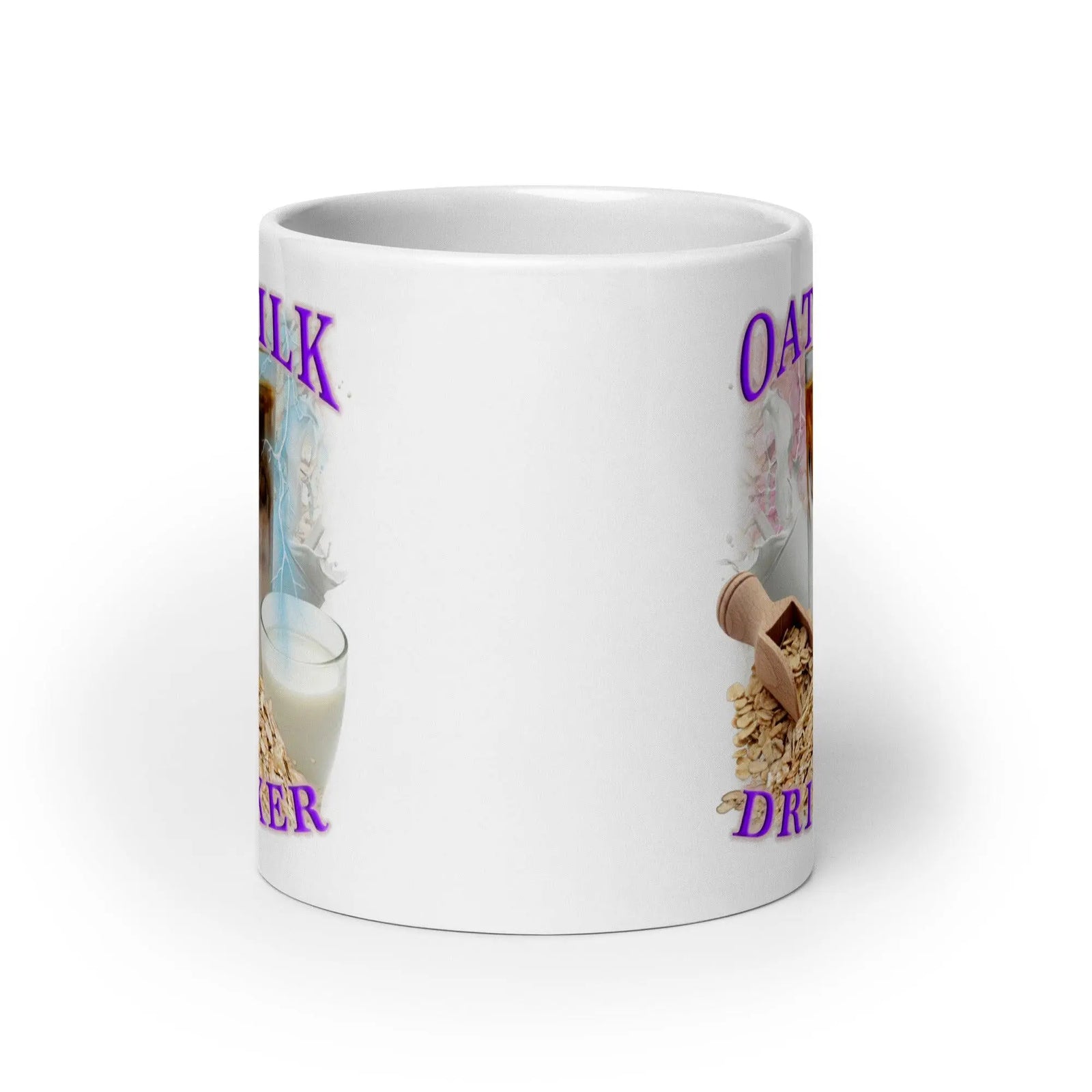 Oat Milk Drinker White glossy mug - Orbital Clothing