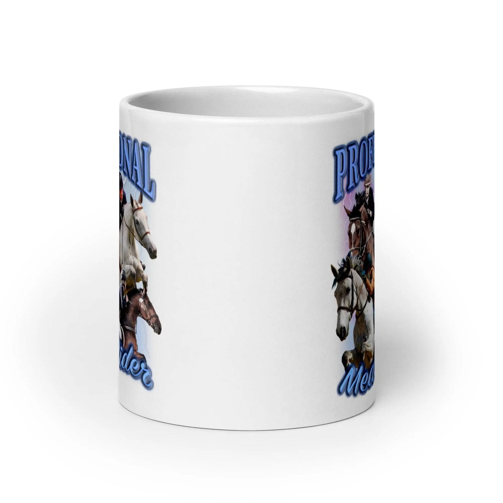 Professional Meat Rider White glossy mug - Orbital Clothing