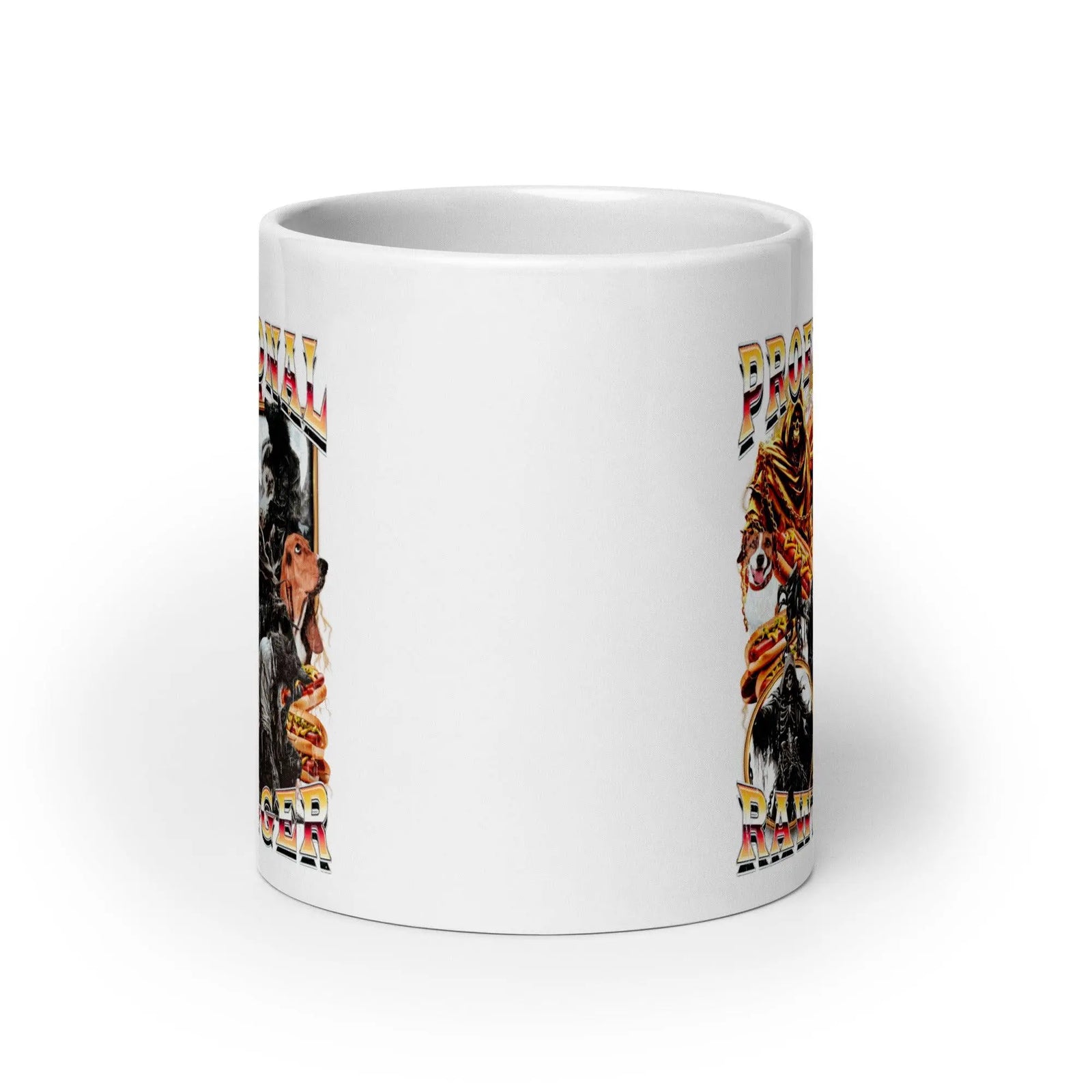 Professional Rawdogger White glossy mug - Orbital Clothing