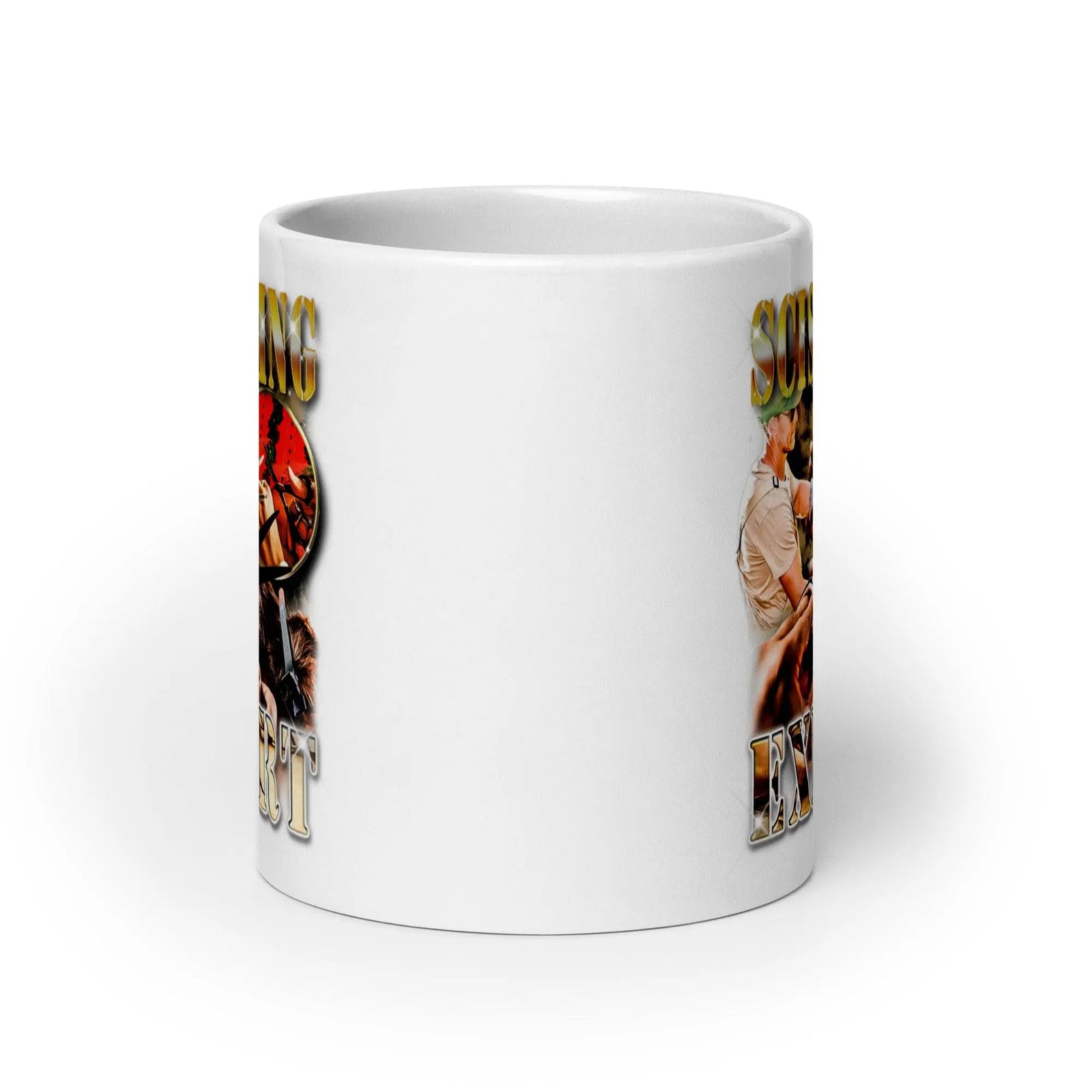 Scissoring Expert White glossy mug - Orbital Clothing