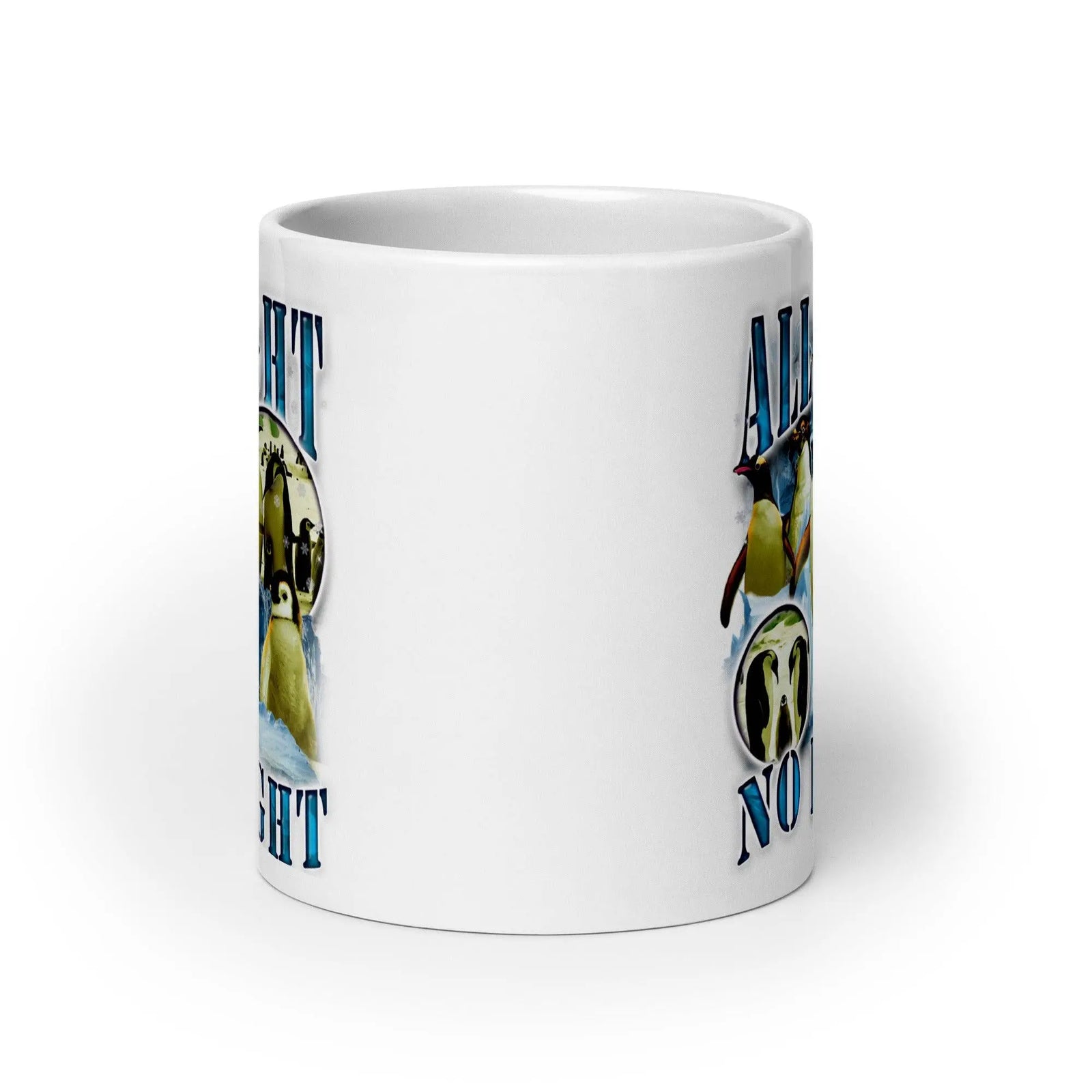 All Fight No Flight White glossy mug - Orbital Clothing