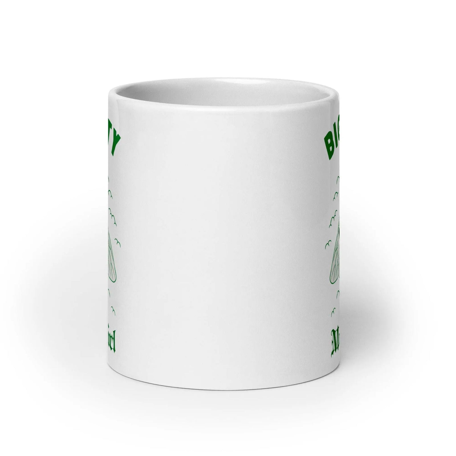Big Titty Moth Girl White glossy mug - Orbital Clothing