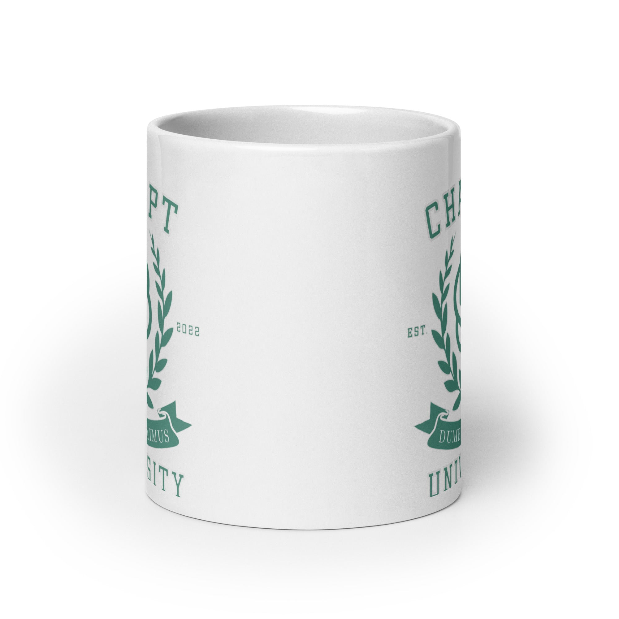 Chat GPT University White glossy mug