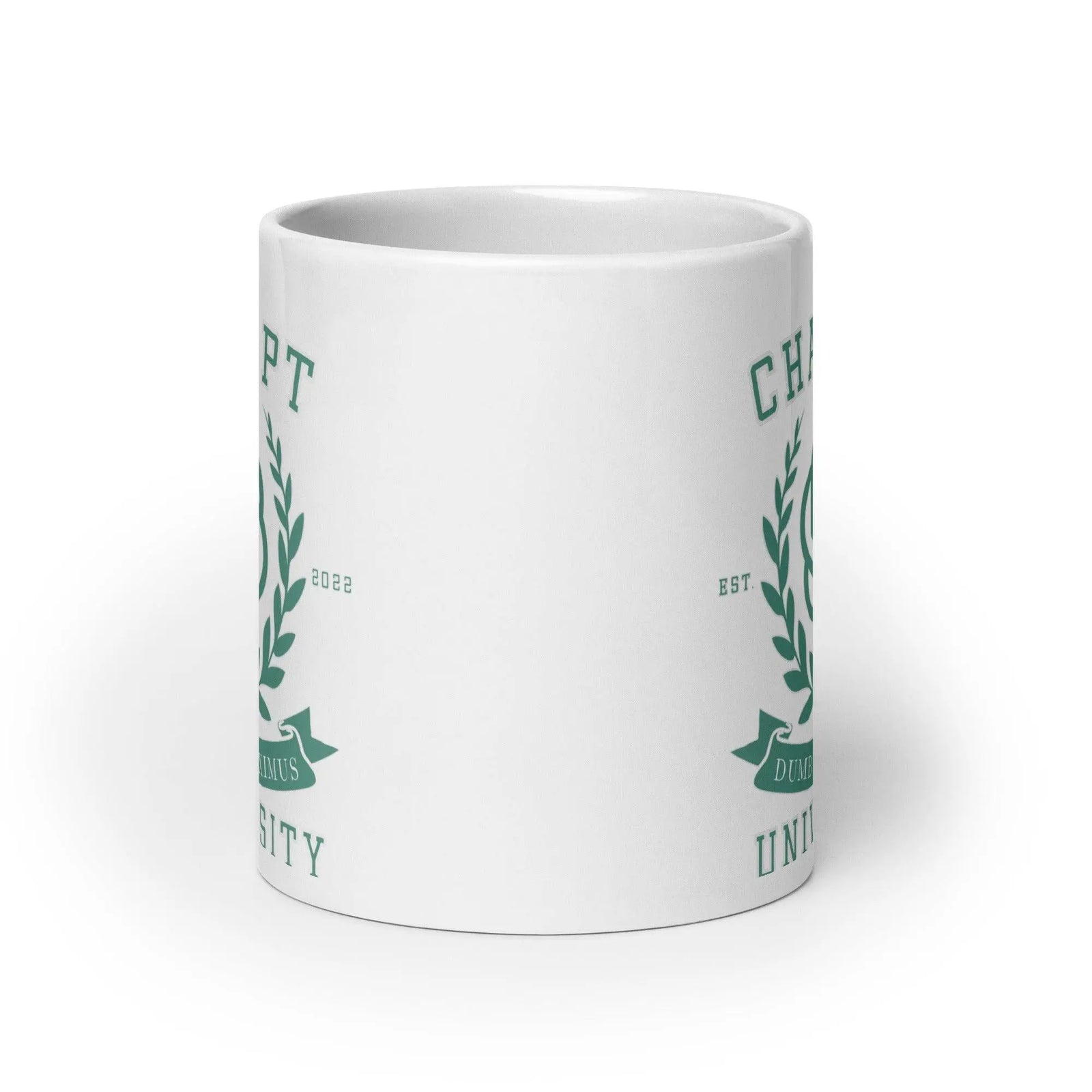 Chat GPT University White glossy mug - Orbital Clothing