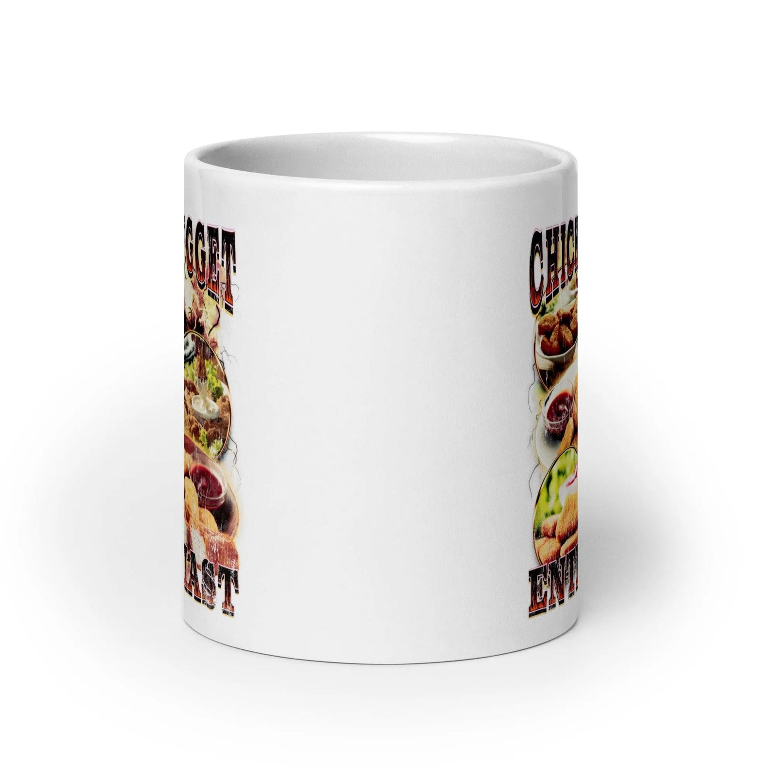 Chicken Nugget Enthusiast White glossy mug - Orbital Clothing