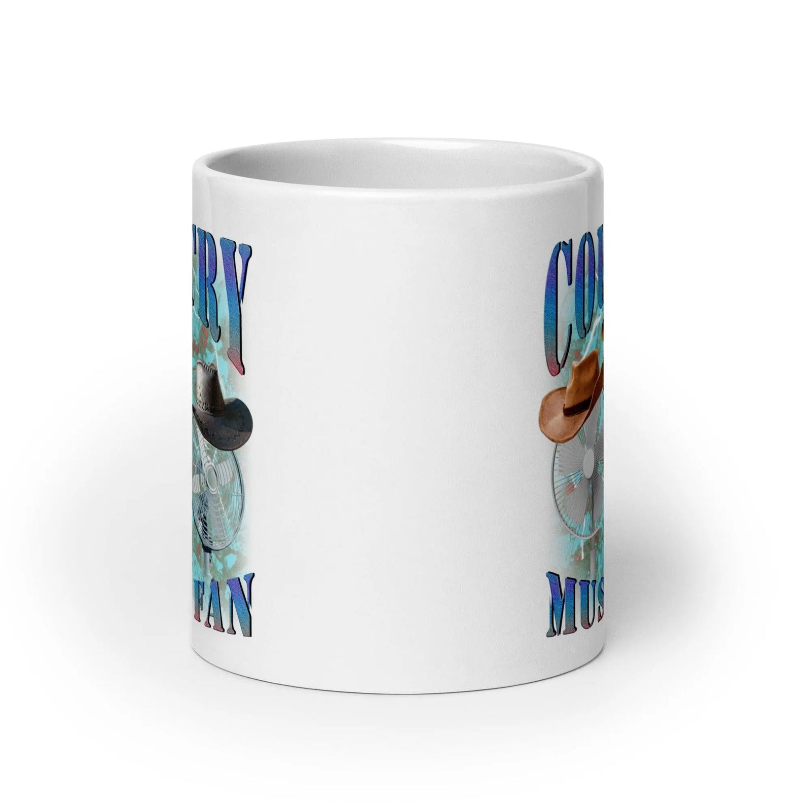 Country Music Fan White glossy mug - Orbital Clothing