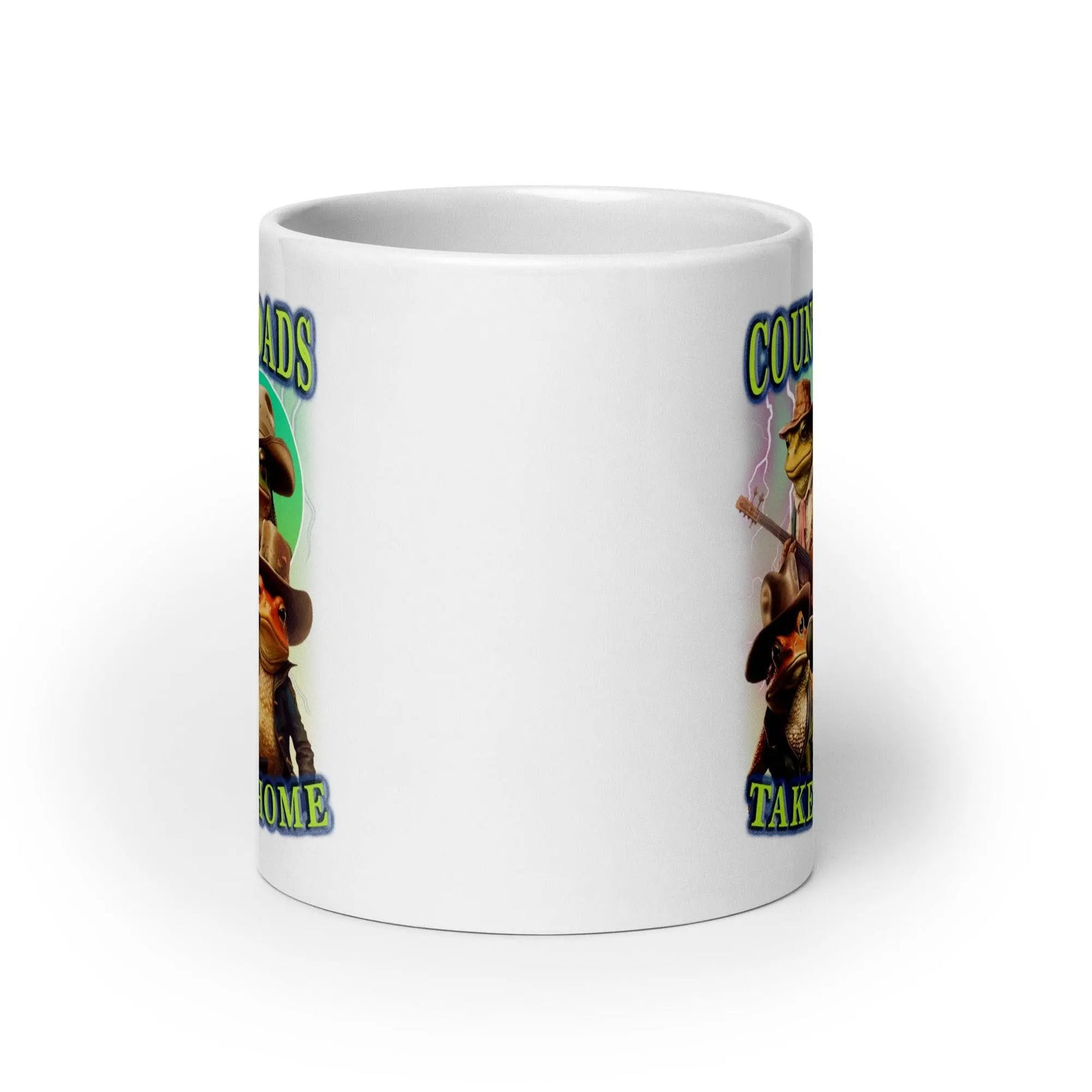 Country Toads Take me Home White glossy mug - Orbital Clothing