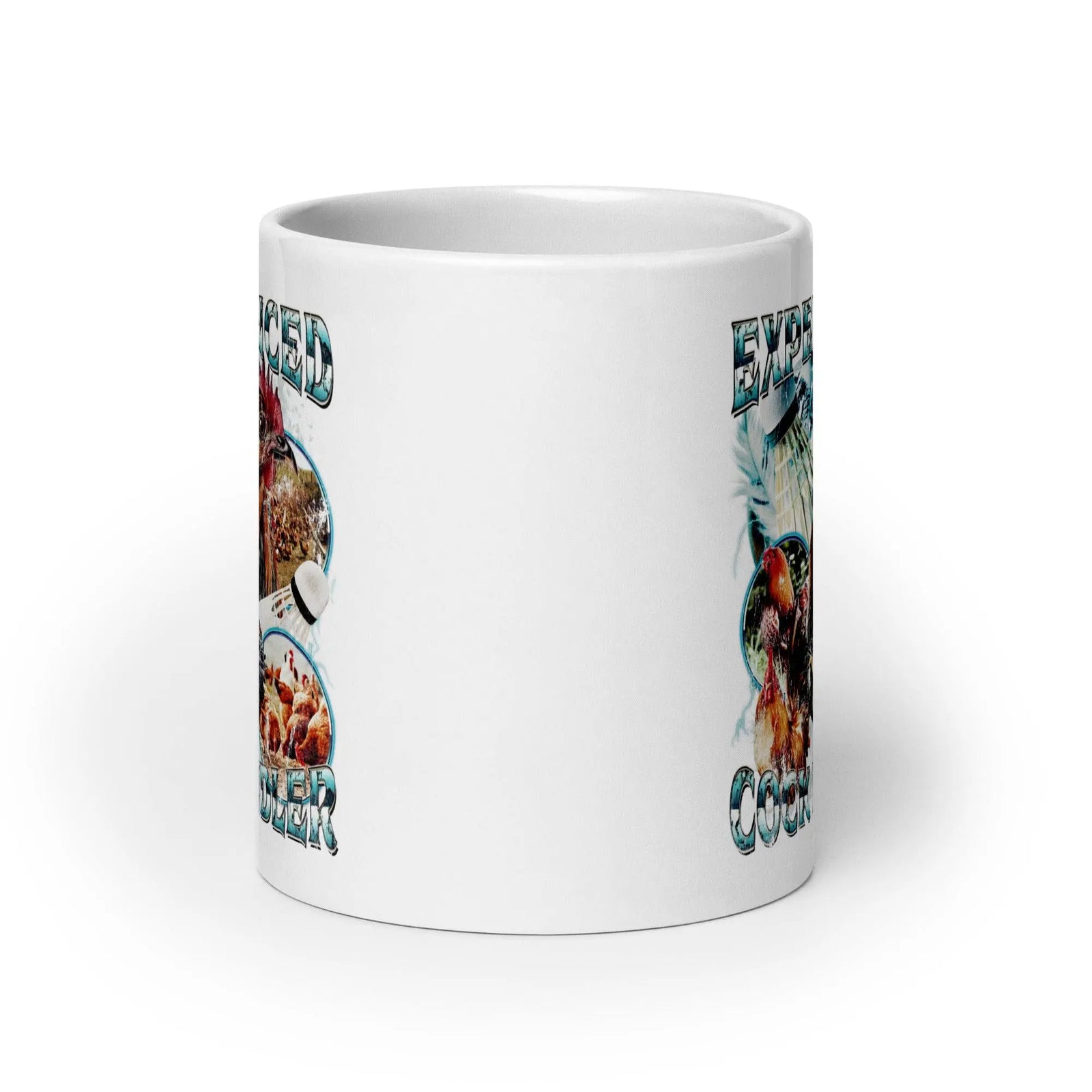 Experienced Cock Handler White glossy mug - Orbital Clothing