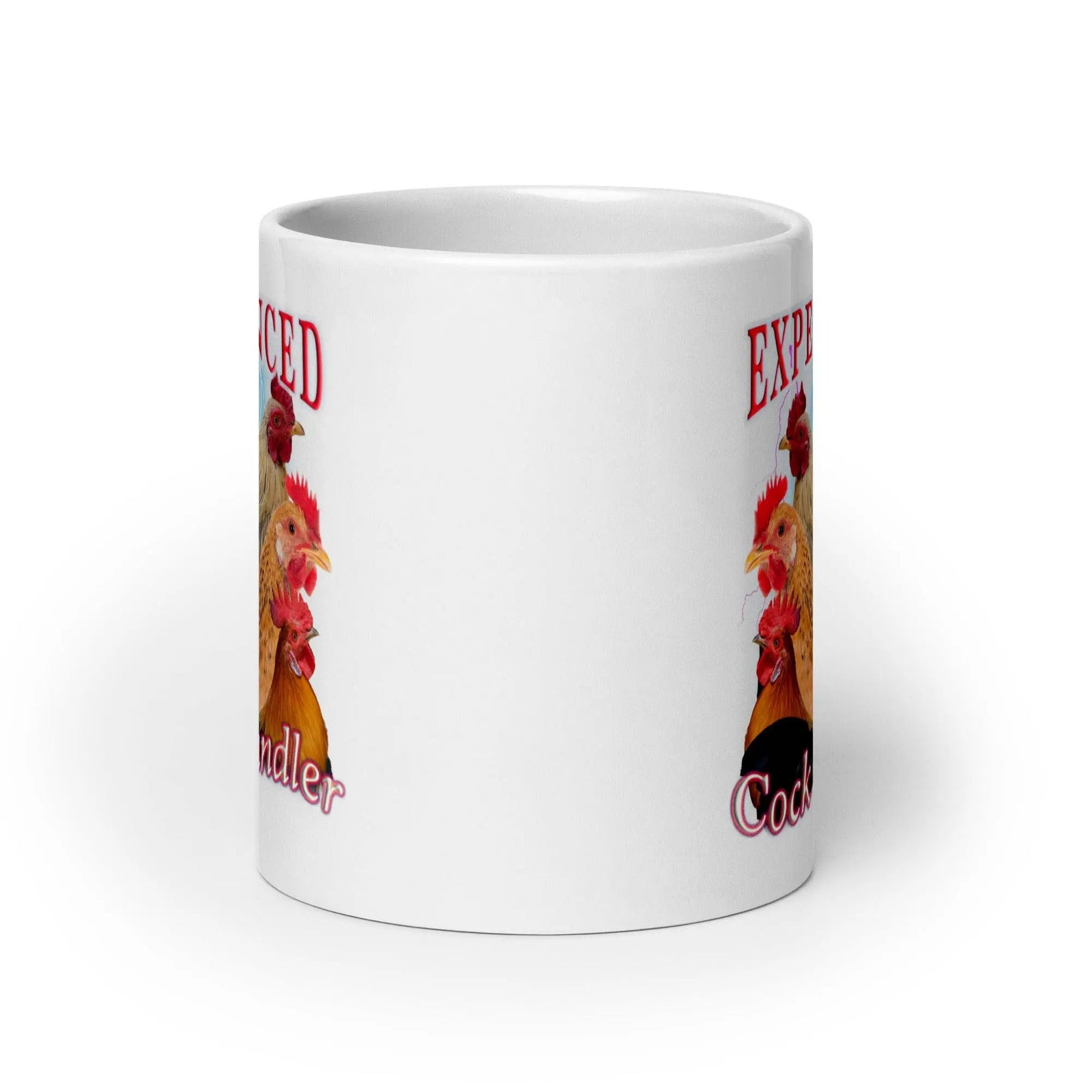 Experienced Cock Handler White glossy mug - Orbital Clothing