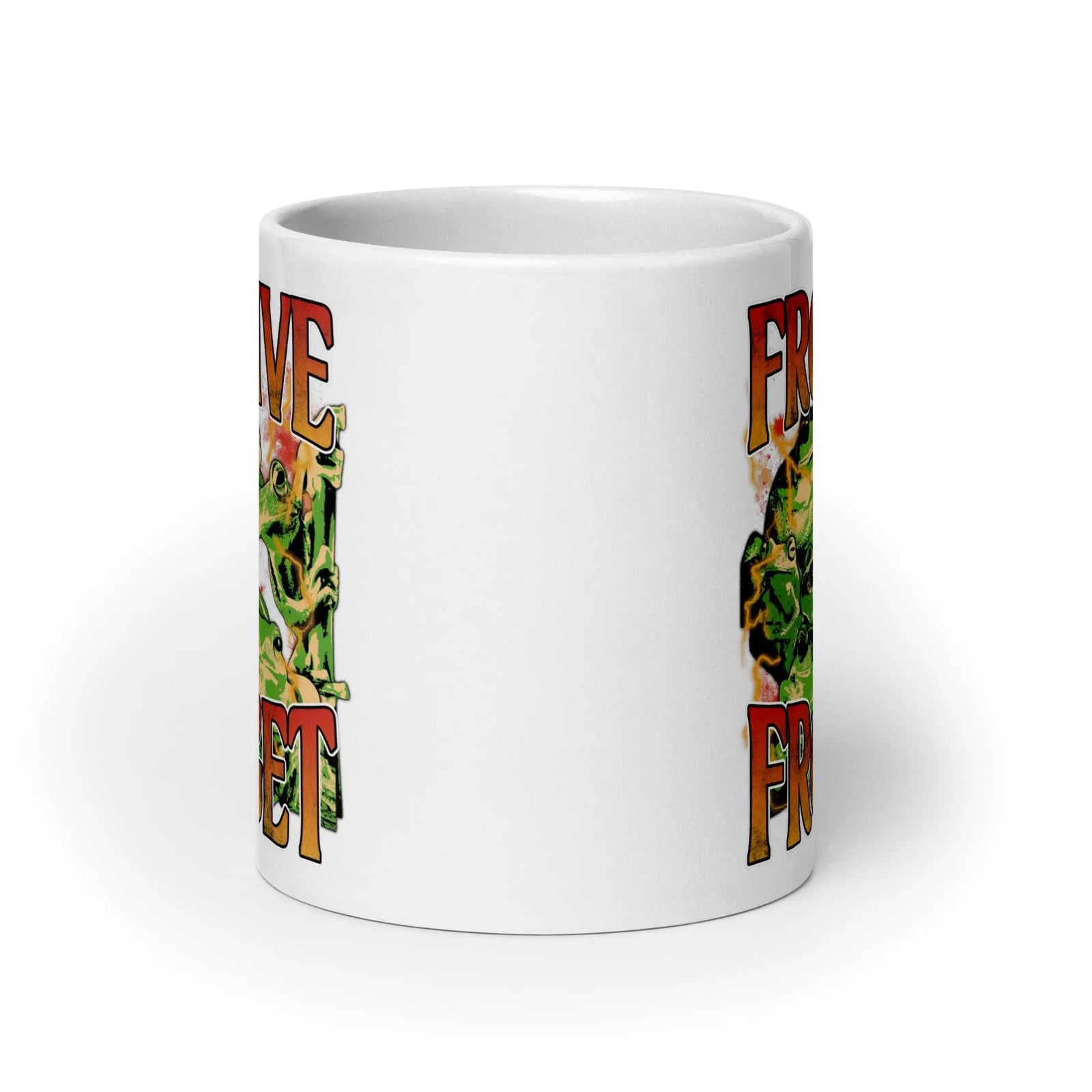 Frogive Forget White glossy mug - Orbital Clothing