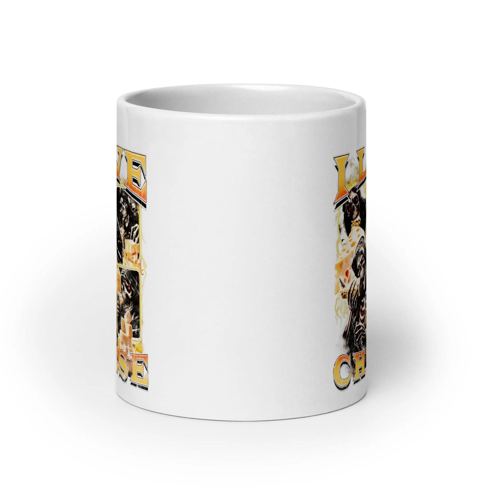 I Love Cheese White glossy mug - Orbital Clothing