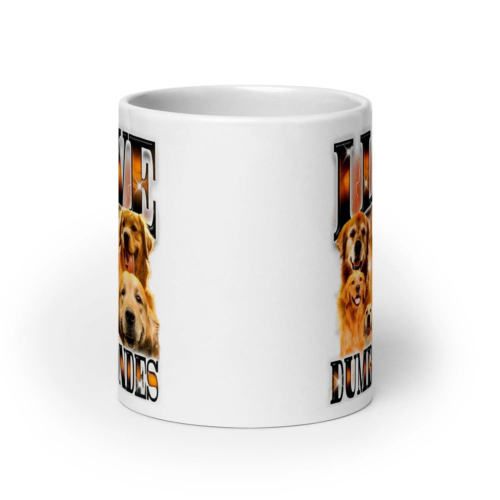 I Love Dumb Blondes White glossy mug - Orbital Clothing