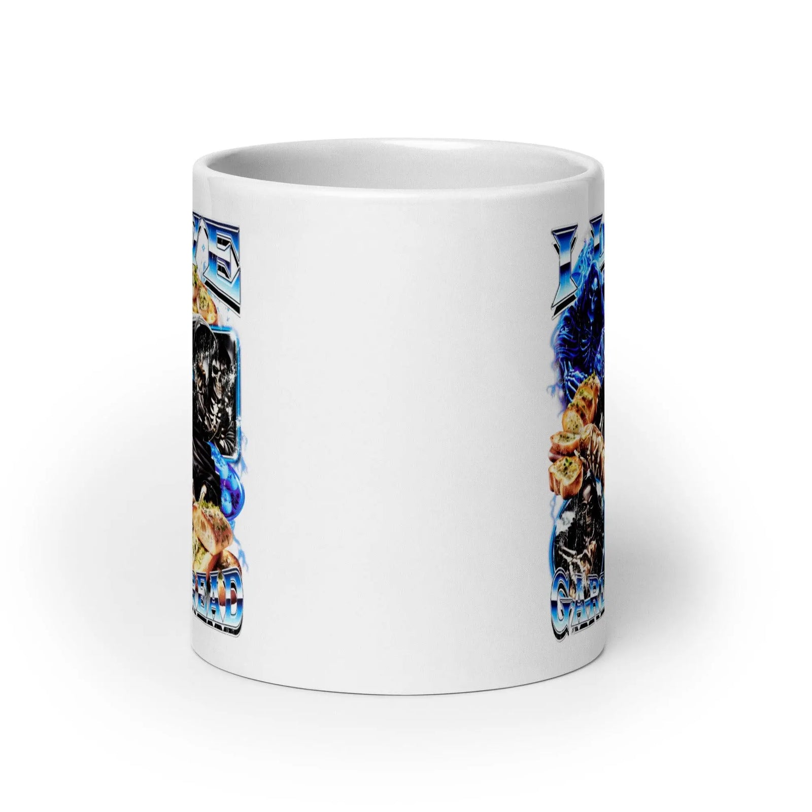 I Love Garlic Bread White glossy mug - Orbital Clothing