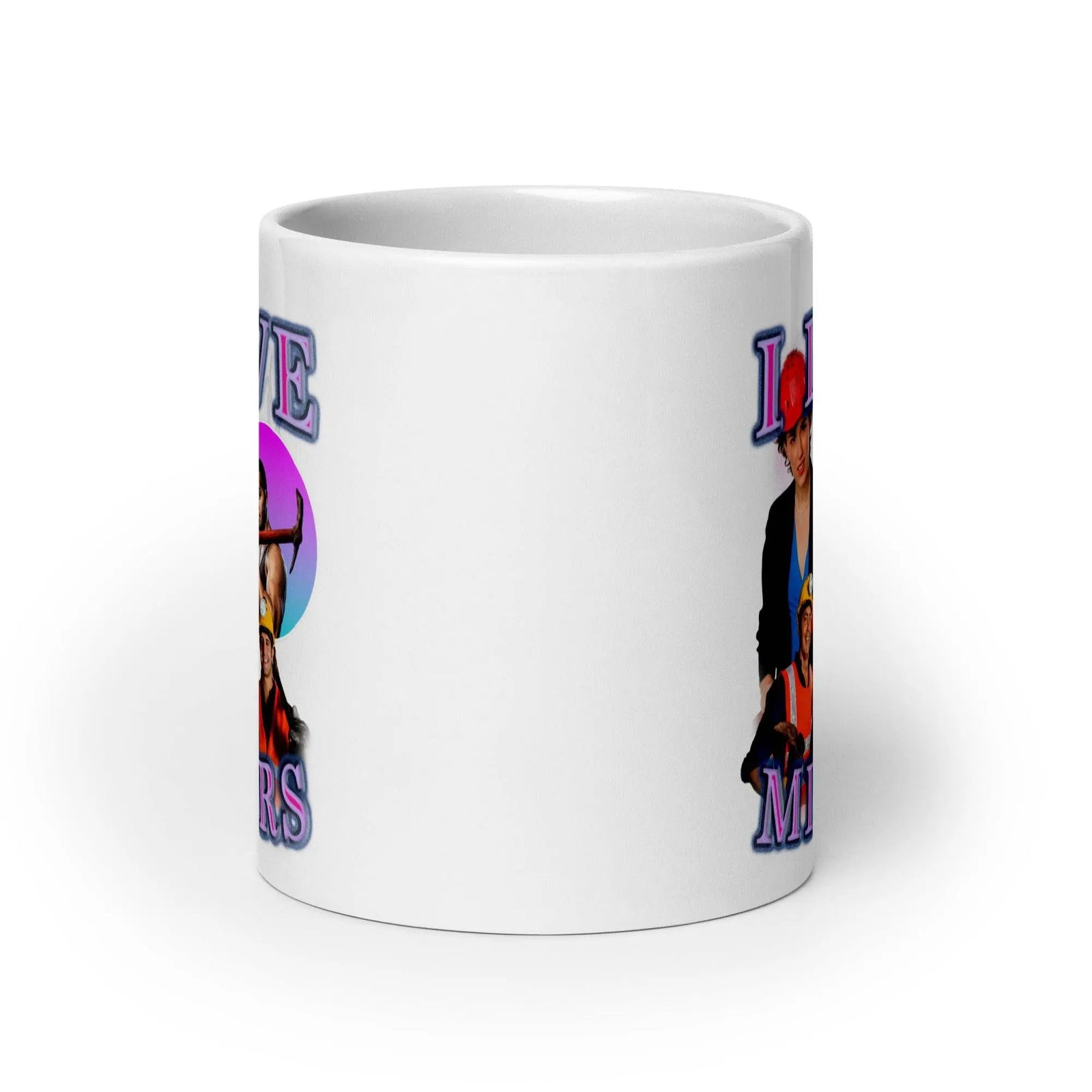 I Love Miners White glossy mug - Orbital Clothing