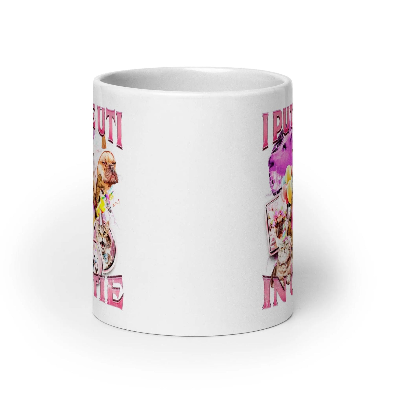 I Put the UTI in Cutie White glossy mug - Orbital Clothing