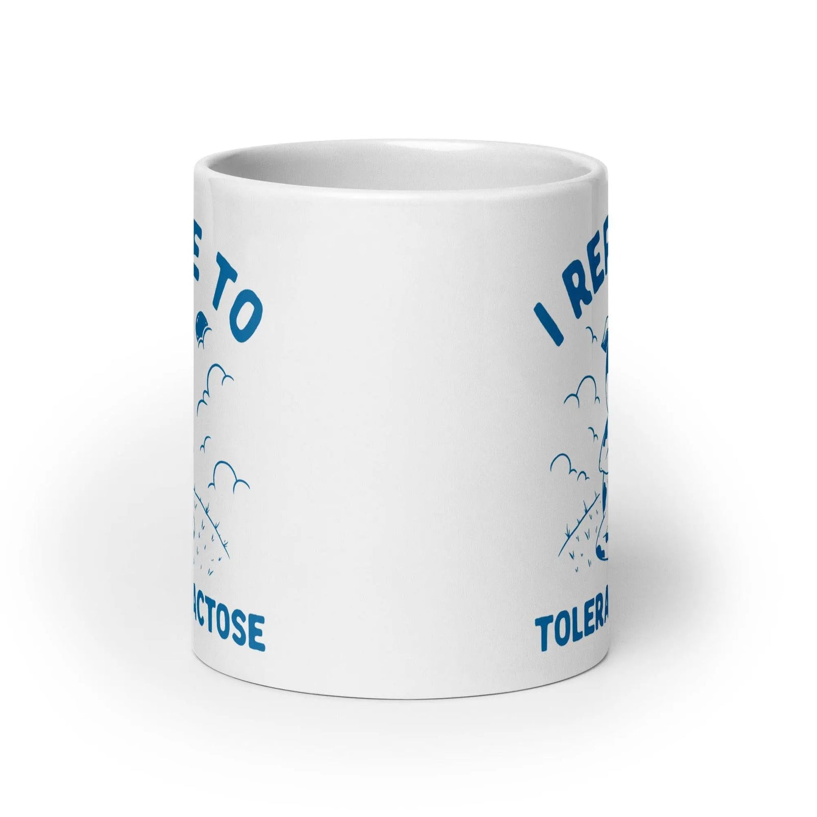 I Refuse to Tolerate Lactose White glossy mug - Orbital Clothing