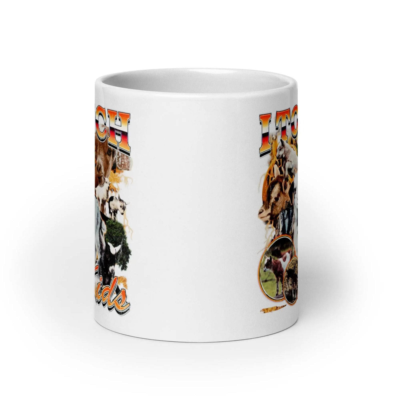 I Touch Kids White glossy mug - Orbital Clothing
