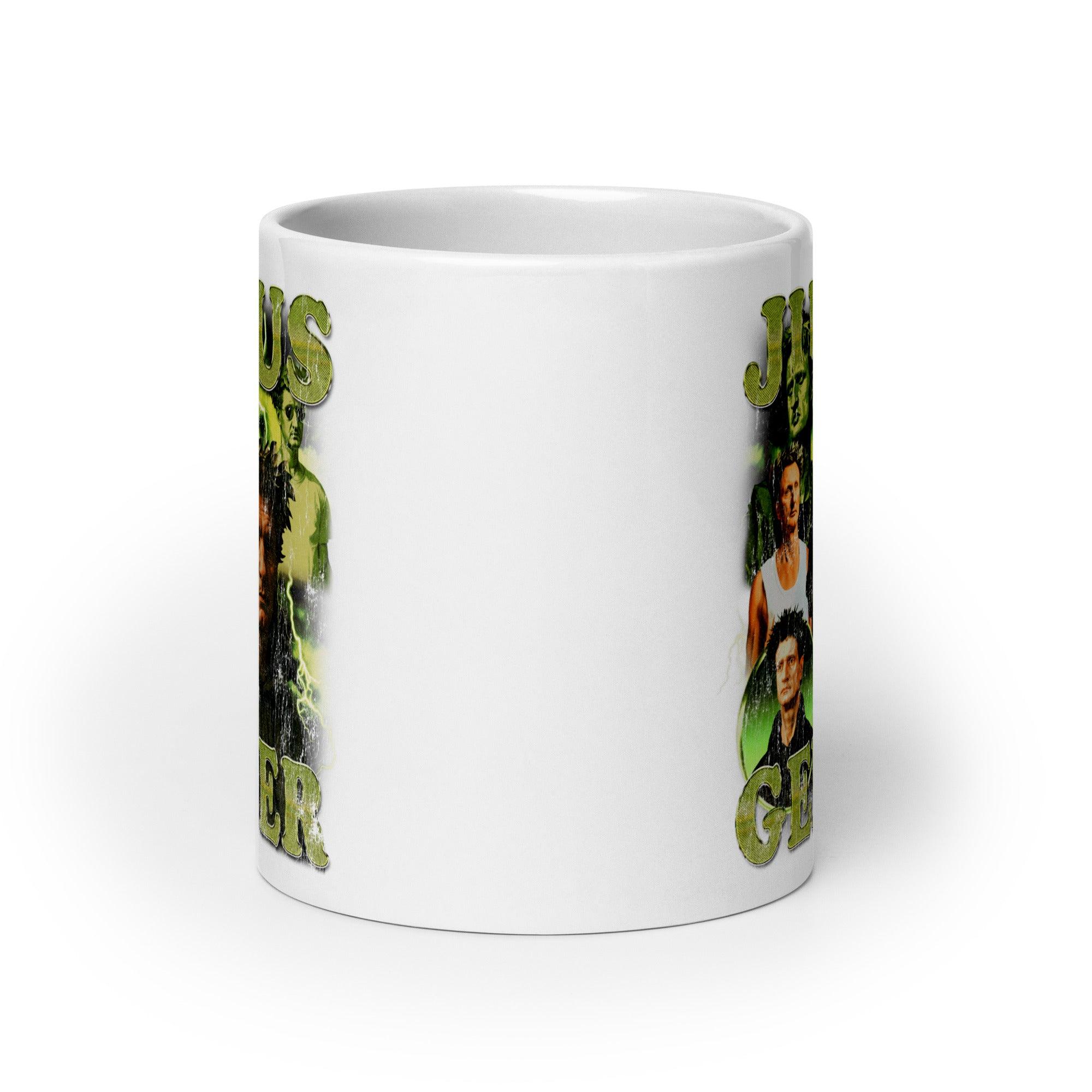 Julius Geezer White glossy mug - Orbital Clothing