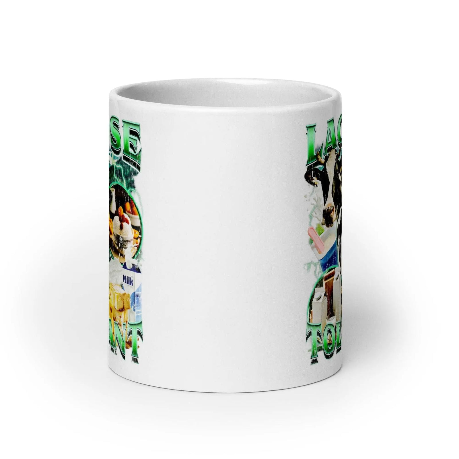 Lactose Tolerant White glossy mug - Orbital Clothing