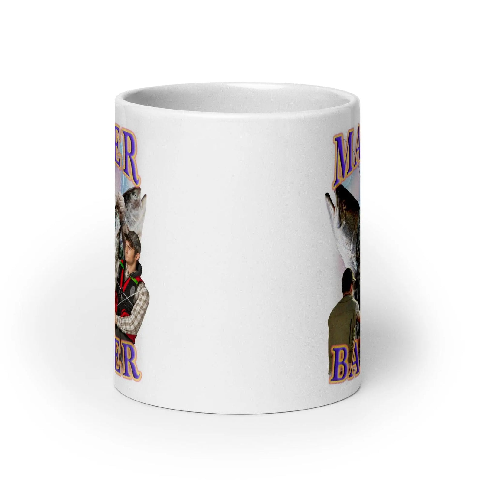 Master Baiter White glossy mug - Orbital Clothing